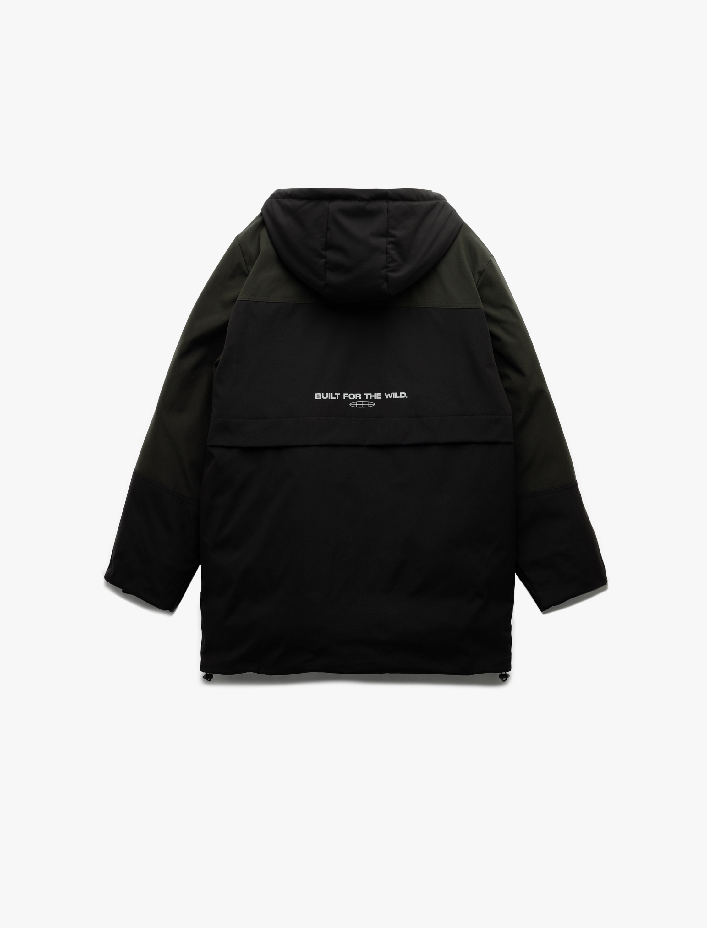   Çıkarılabilir Kapşonlu Baskılı Cep Detaylı Parka Mont