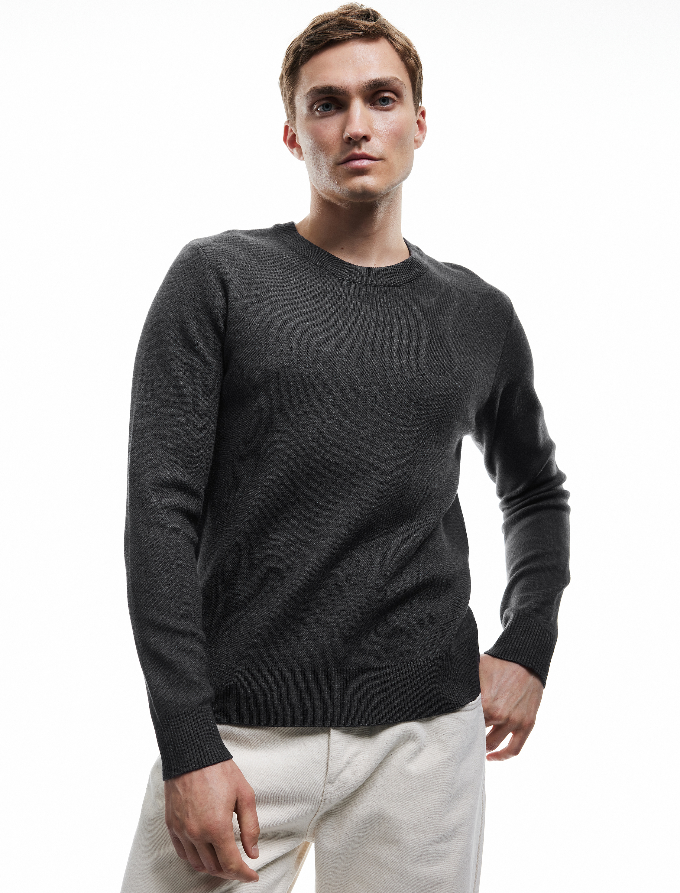   Uzun Kollu Bisiklet Yaka Basic Triko Kazak