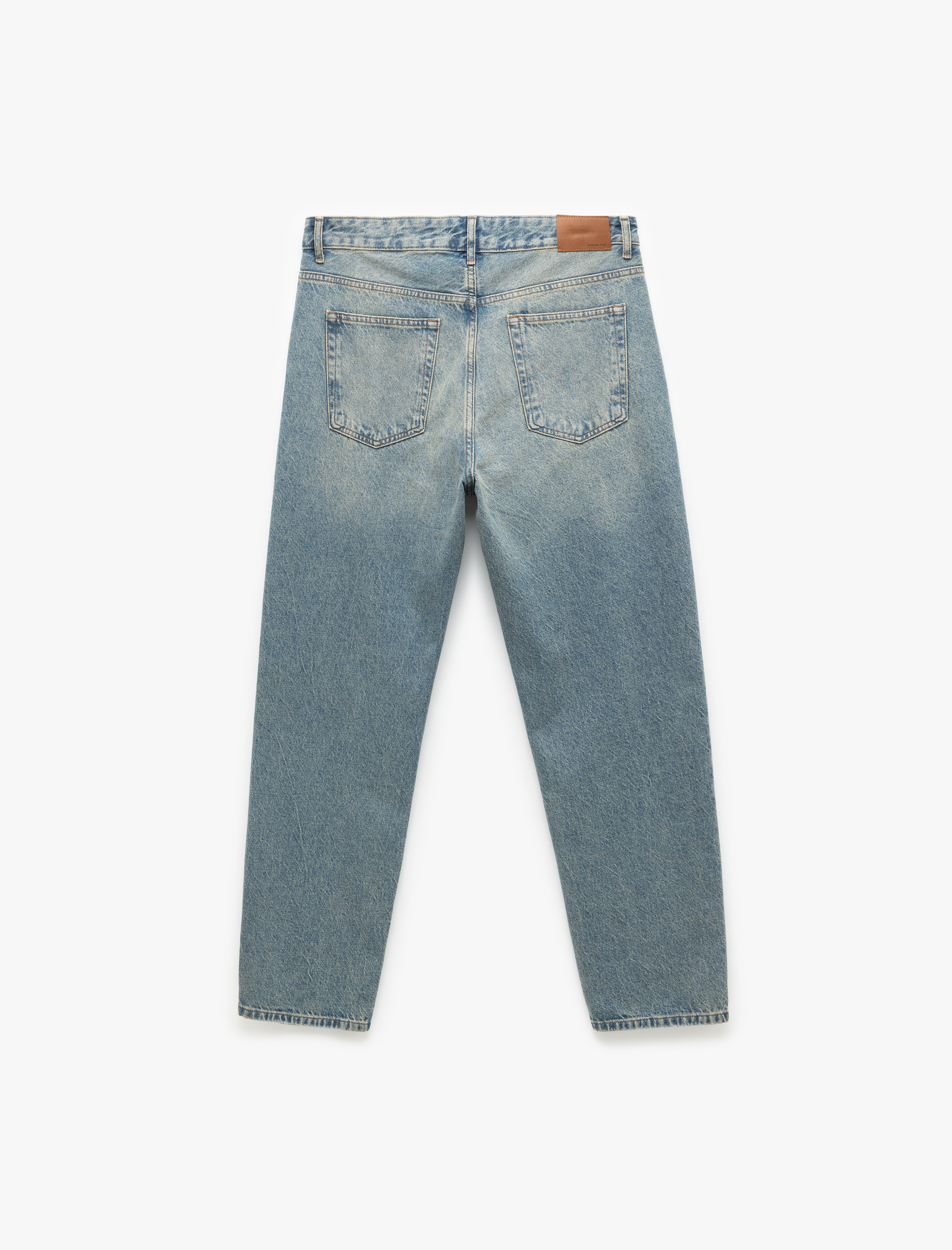   Pamuklu Normal Bel Vintage Straight Fit Jean Pantolon