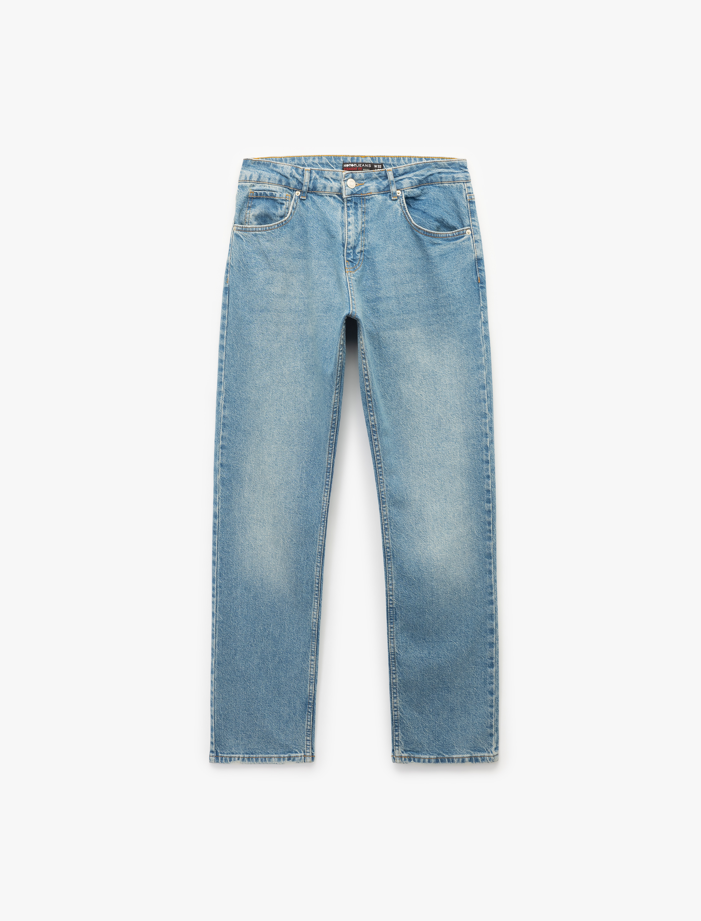   Normal Bel Pamuklu Straight Fit Jean Pantolon - Mark Jean