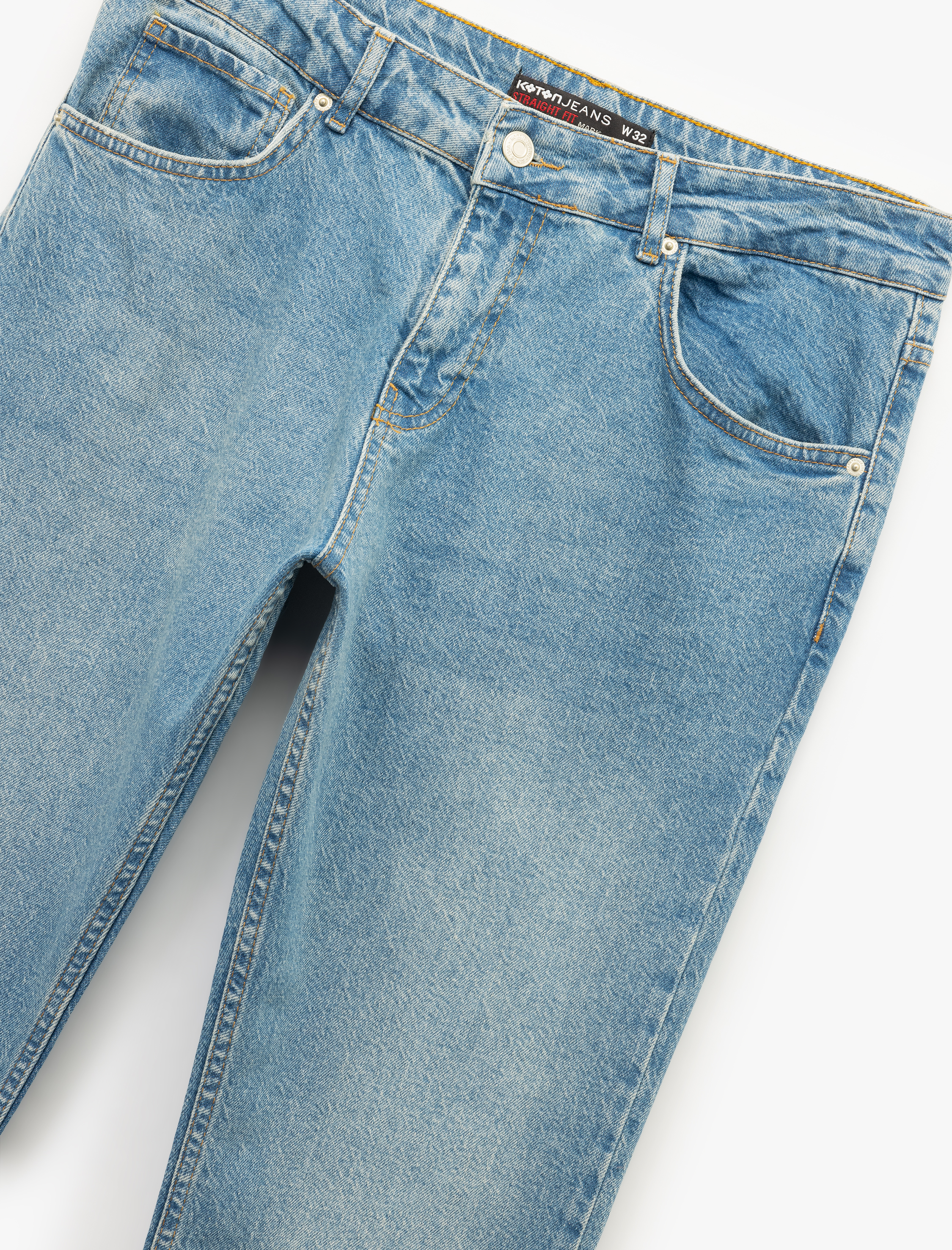   Normal Bel Pamuklu Straight Fit Jean Pantolon - Mark Jean