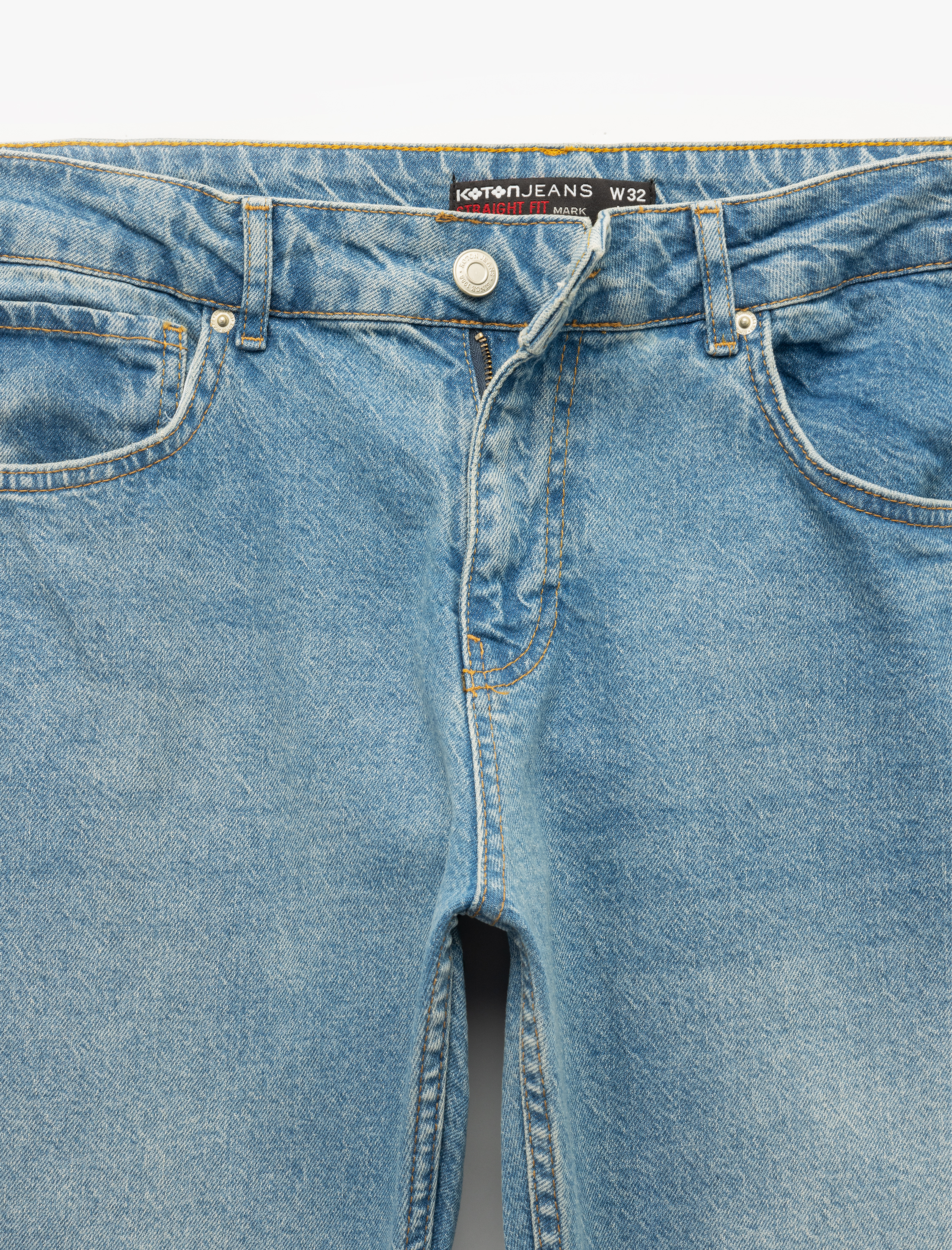   Normal Bel Pamuklu Straight Fit Jean Pantolon - Mark Jean