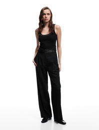 Pamuklu Kaşkorse Slim Fit U Yaka Boncuk İşlemeli Fitilli Atlet