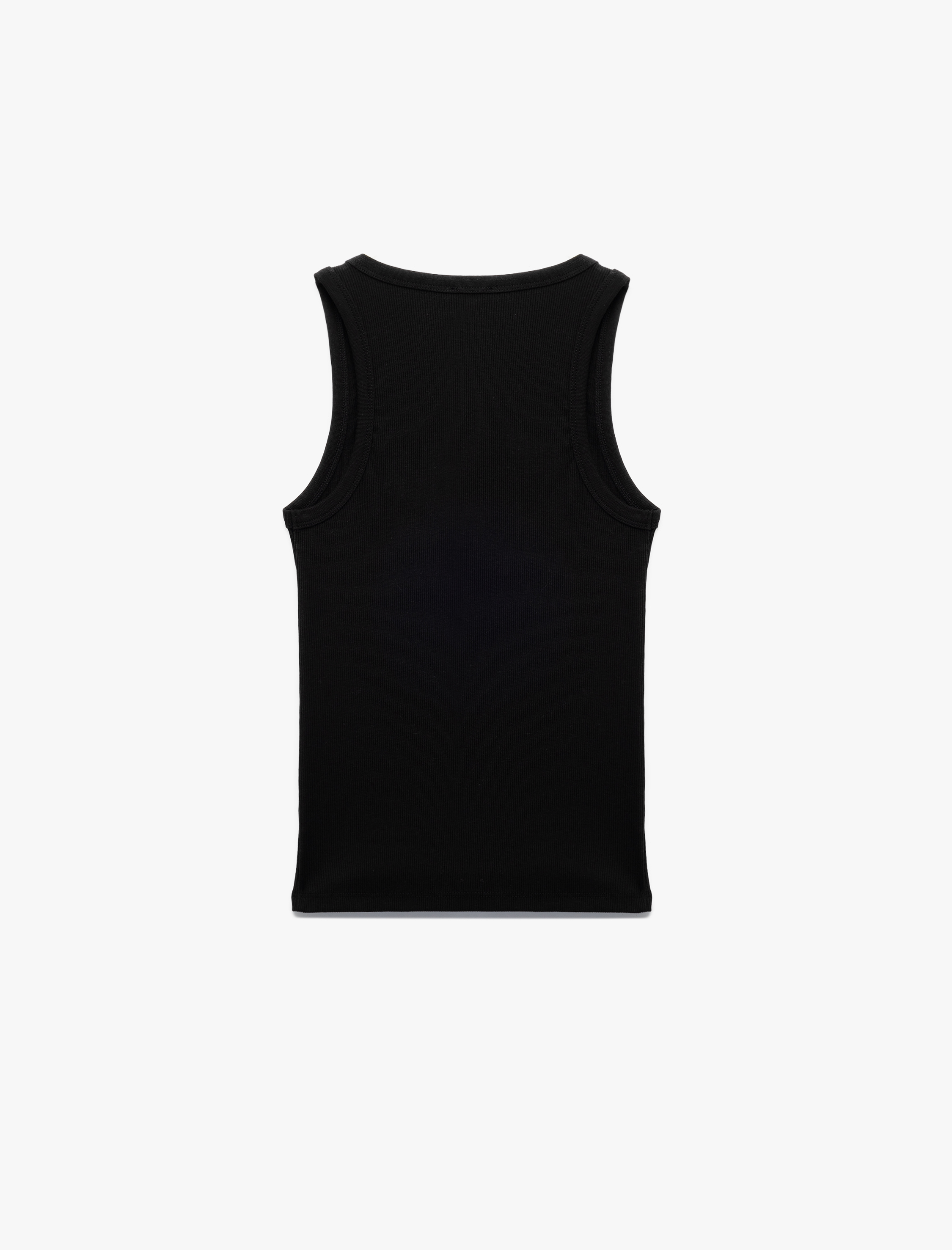 Pamuklu Kaşkorse Slim Fit U Yaka Boncuk İşlemeli Fitilli Atlet