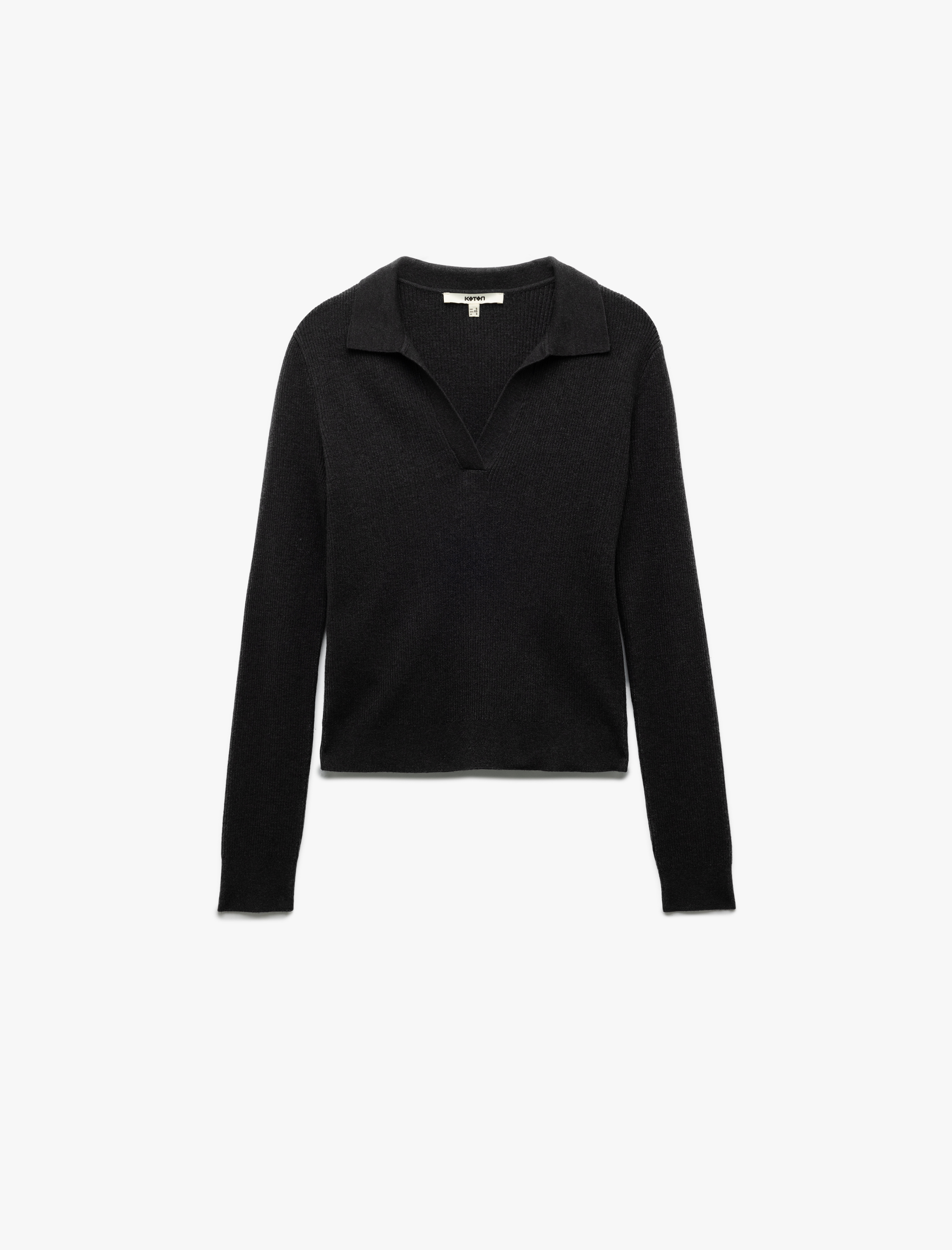   Uzun Kollu Polo Yaka Triko Kazak