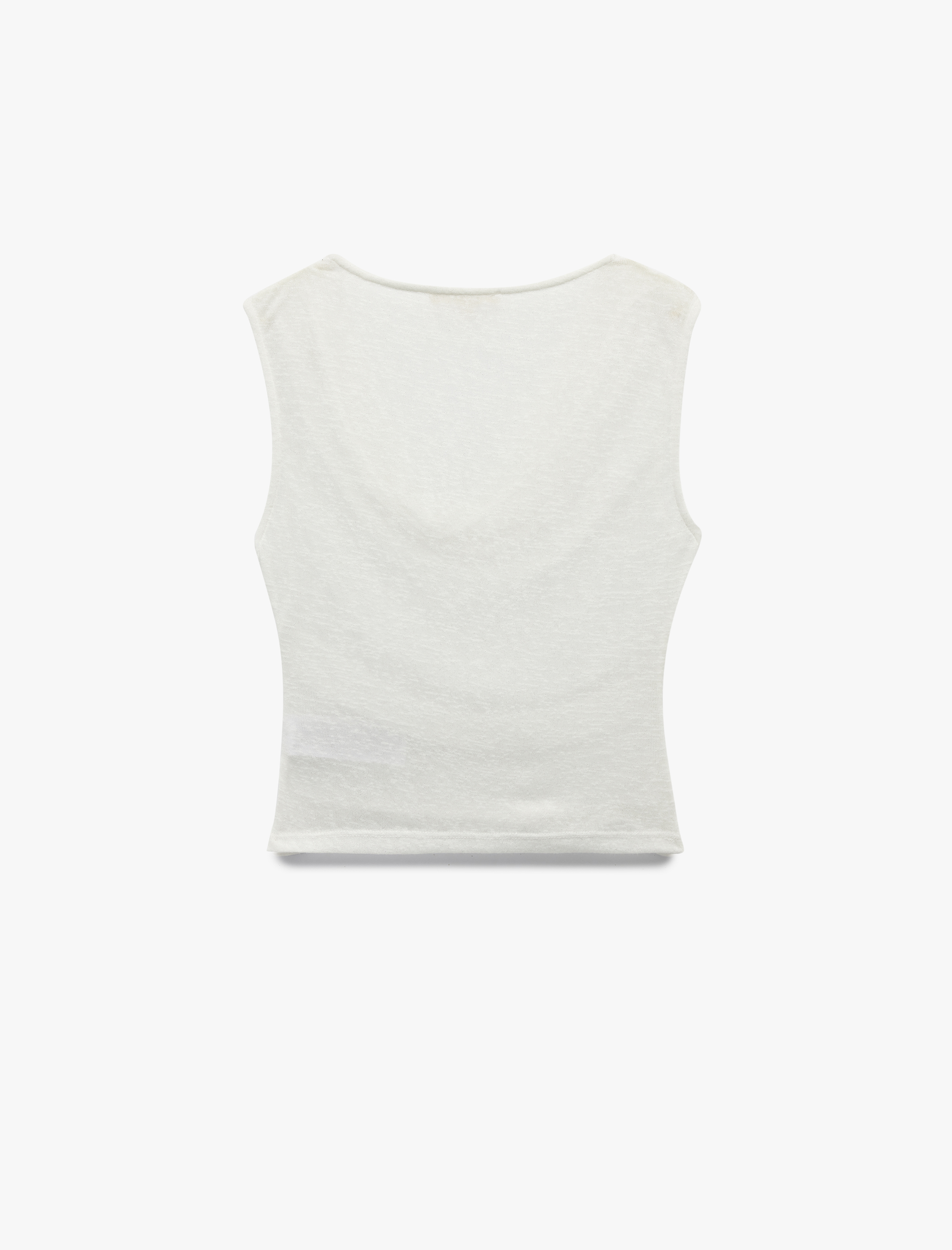   Simli Degaje Yaka Kolsuz Bluz