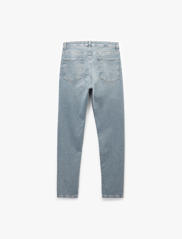 Normal Bel Pamuklu Skinny Fit Jean Pantolon - Michael Jean_1
