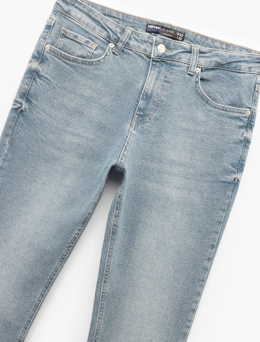  Normal Bel Pamuklu Skinny Fit Jean Pantolon - Michael Jean