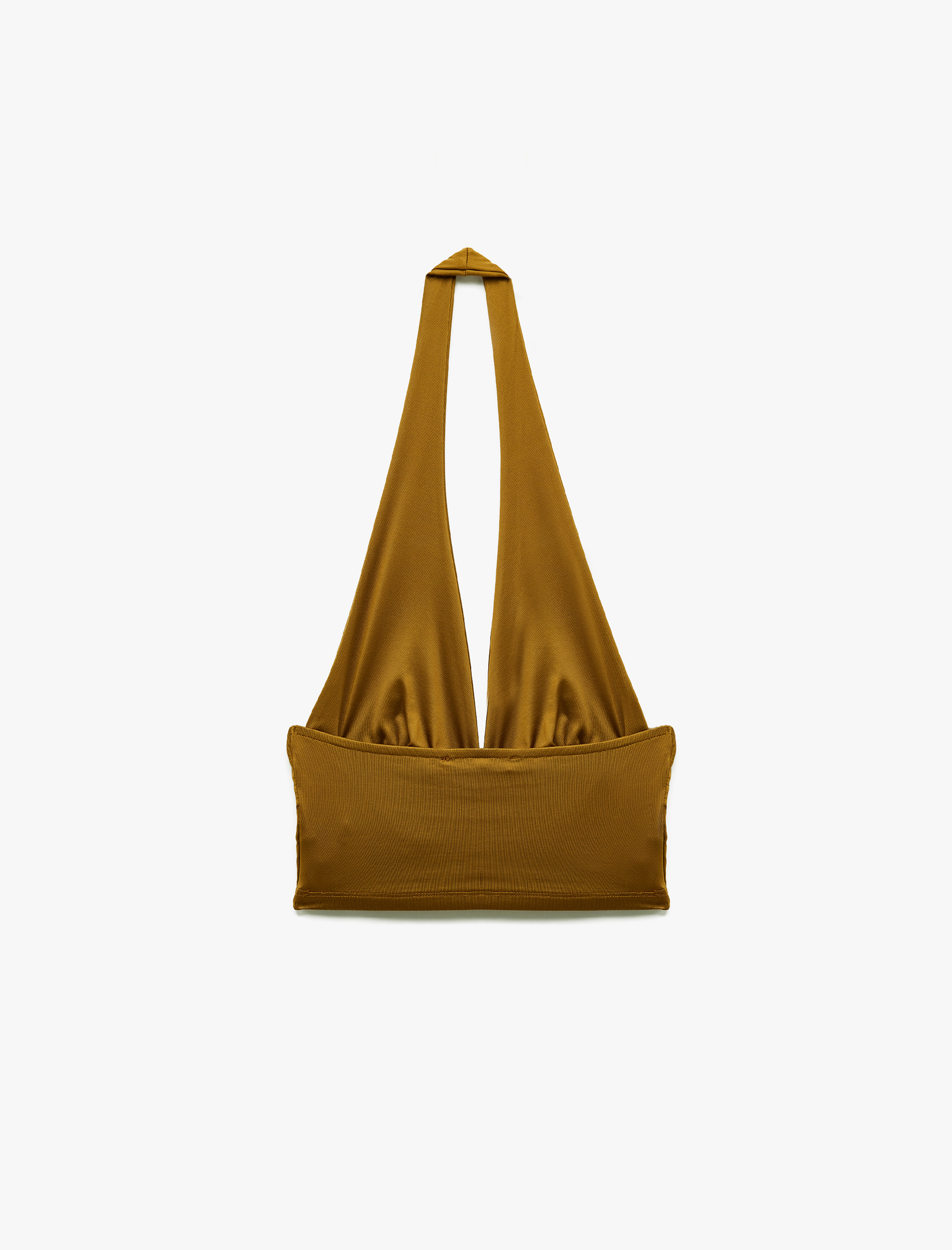   Slim Fit Sırt Dekolteli Crop Halter Yaka Büstiyer