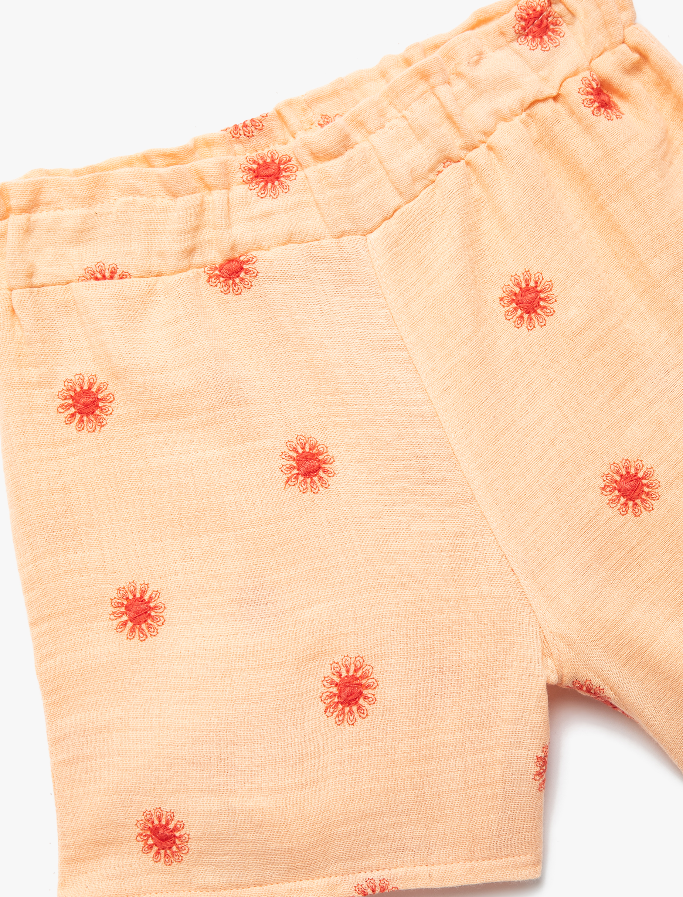  Kız Bebek Pamuklu Beli Lastikli Desenli Şort