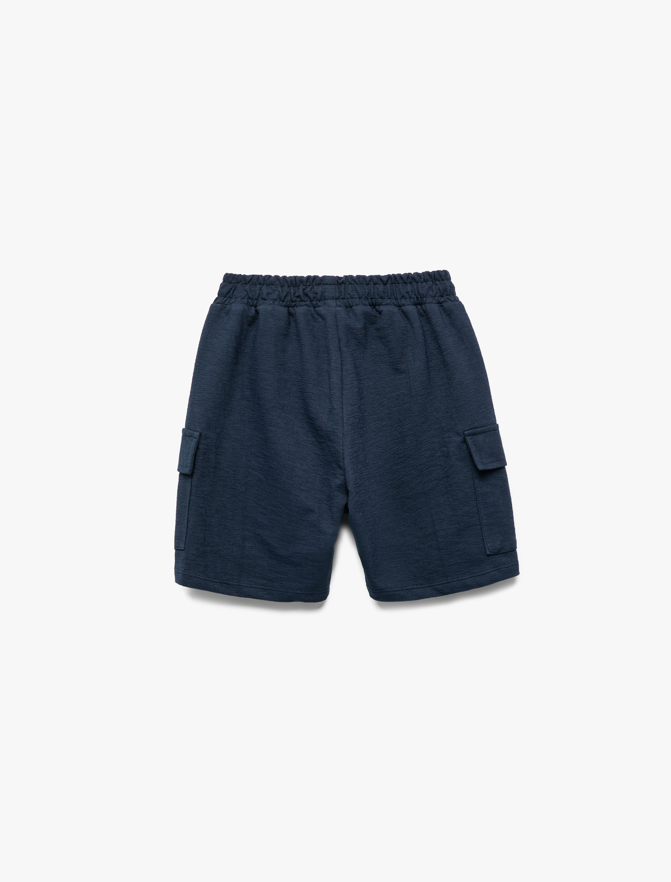  Erkek Çocuk Pamuklu Beli Lastikli Cep Detaylı Kargo Şort