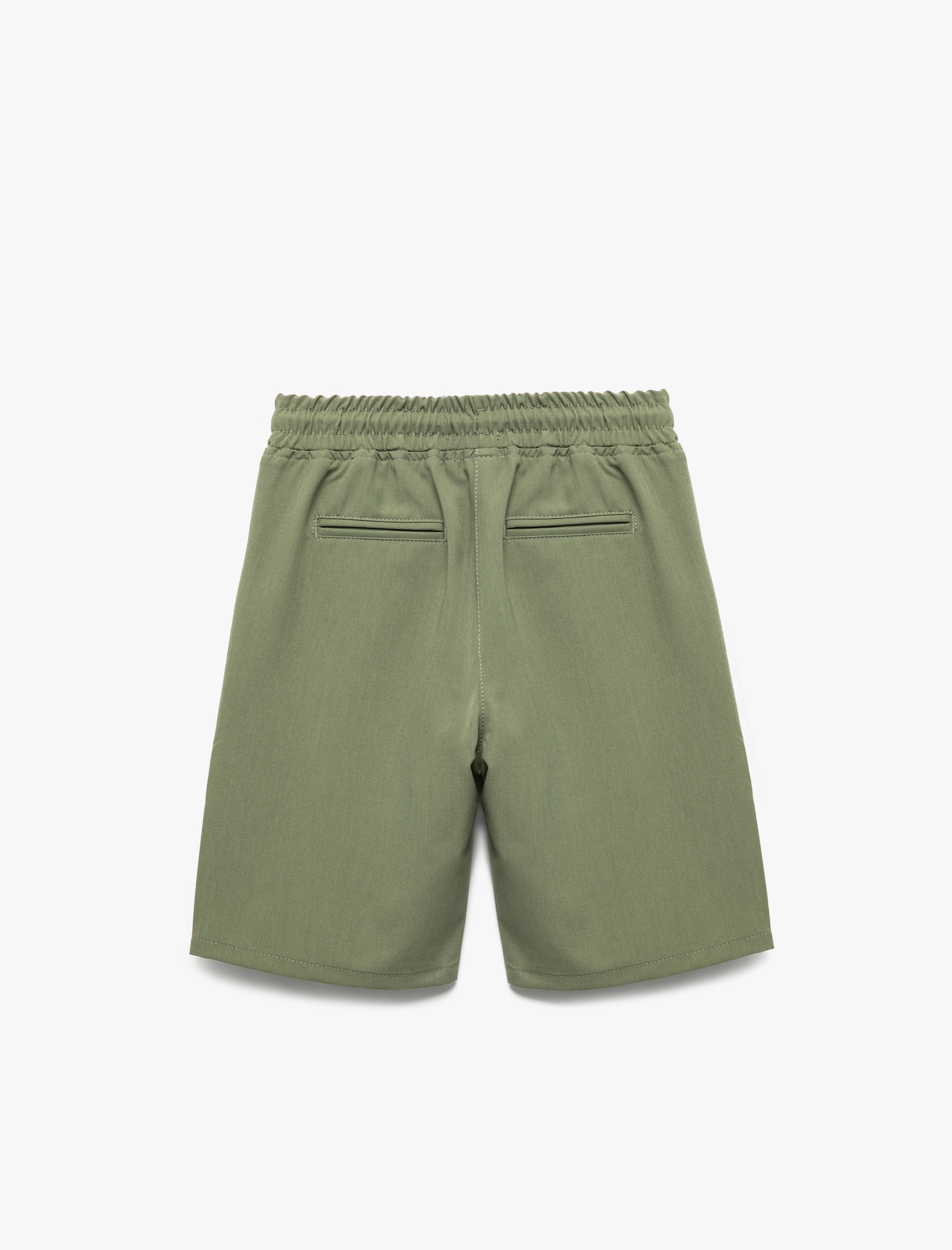  Erkek Çocuk Beli Bağcıklı Cepli Viskon Karışımlı Basic Şort