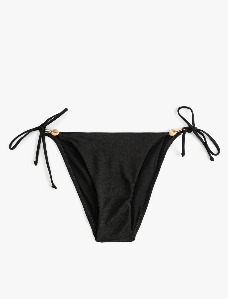   Aksesuarlı Yanları İpli Bikini Altı