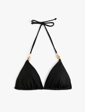 Aksesuarlı Üçgen Bikini Üstü