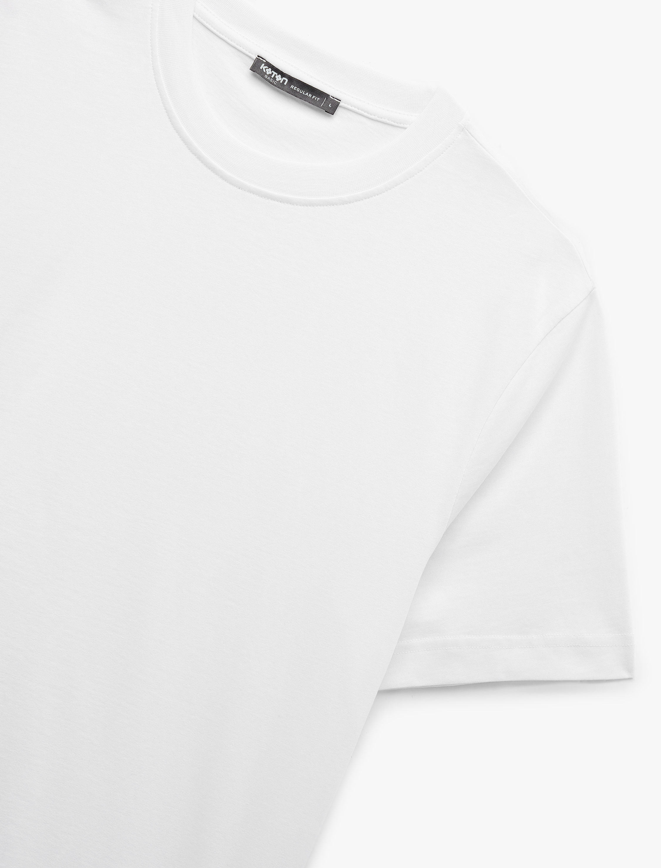   Pamuklu Kısa Kollu Regular Fit Bisiklet Yaka Basic Tişört