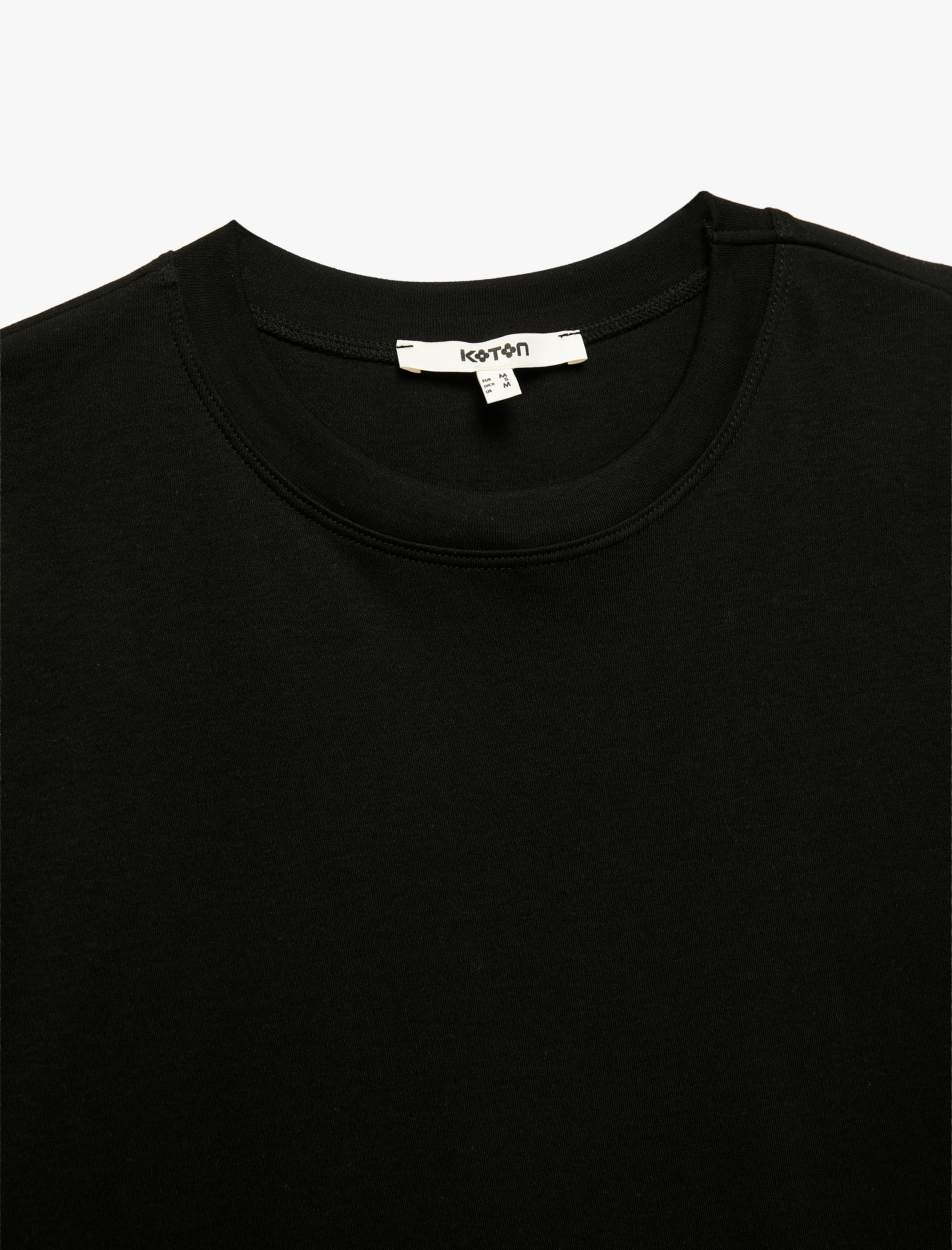   Pamuklu Kısa Kollu Bisiklet Yaka Basic Tişört