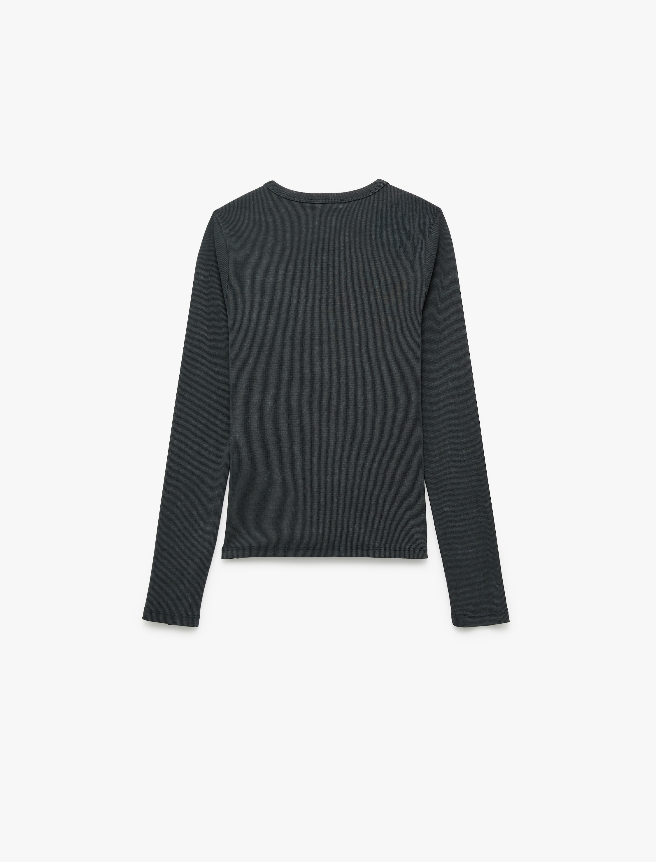   Kaşkorse Pamuklu Slim Fit Uzun Kollu Bisiklet Yaka Tişört