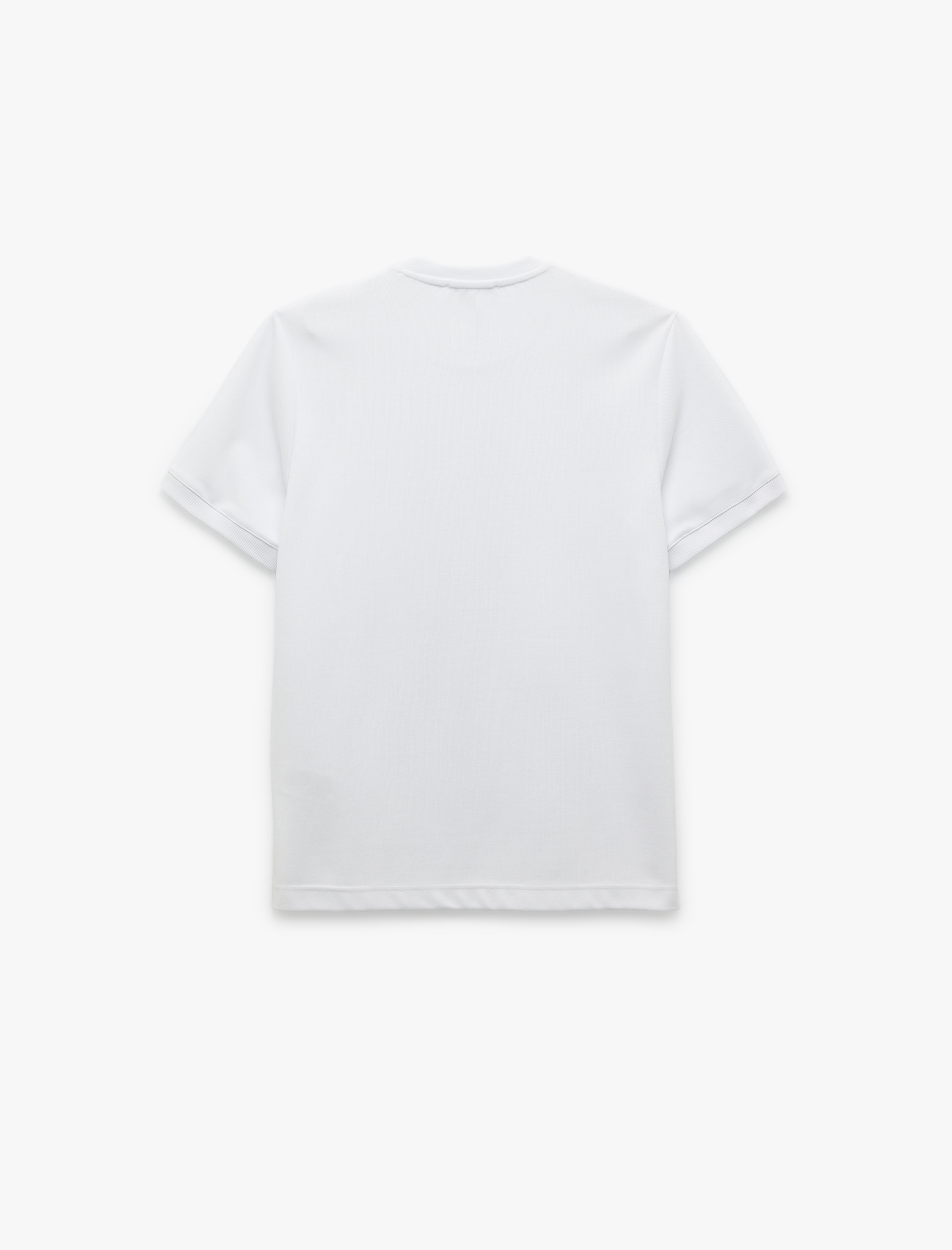   Pamuklu Kısa Kollu Tok Kumaş Regular Fit Bisiklet Yaka Basic Tişört