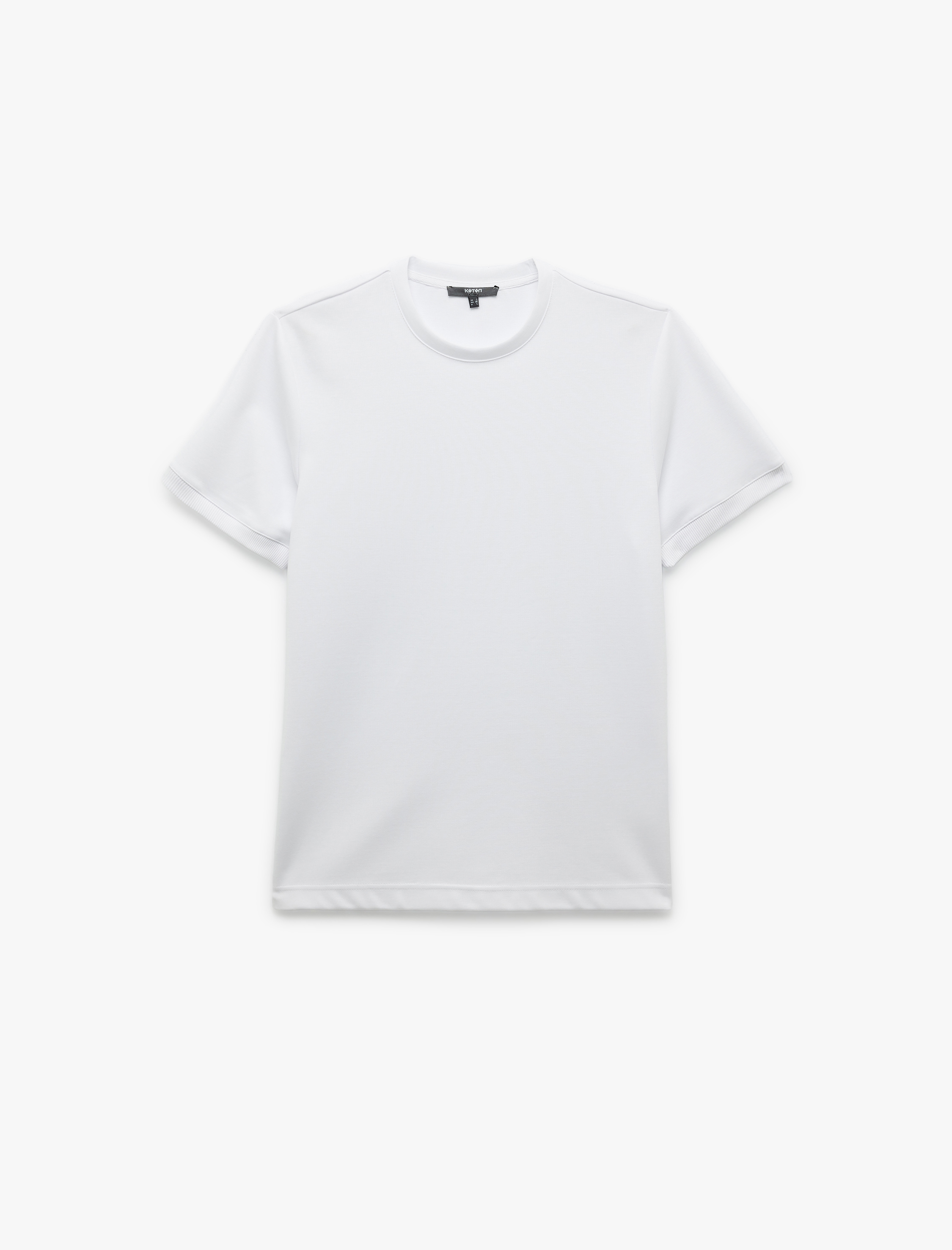   Pamuklu Kısa Kollu Tok Kumaş Regular Fit Bisiklet Yaka Basic Tişört