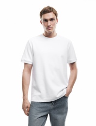 Pamuklu Kısa Kollu Regular Fit Bisiklet Yaka Basic Tişört