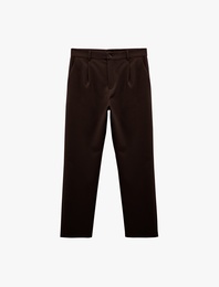 Pileli Oversize Cep Detaylı Kumaş Pantolon