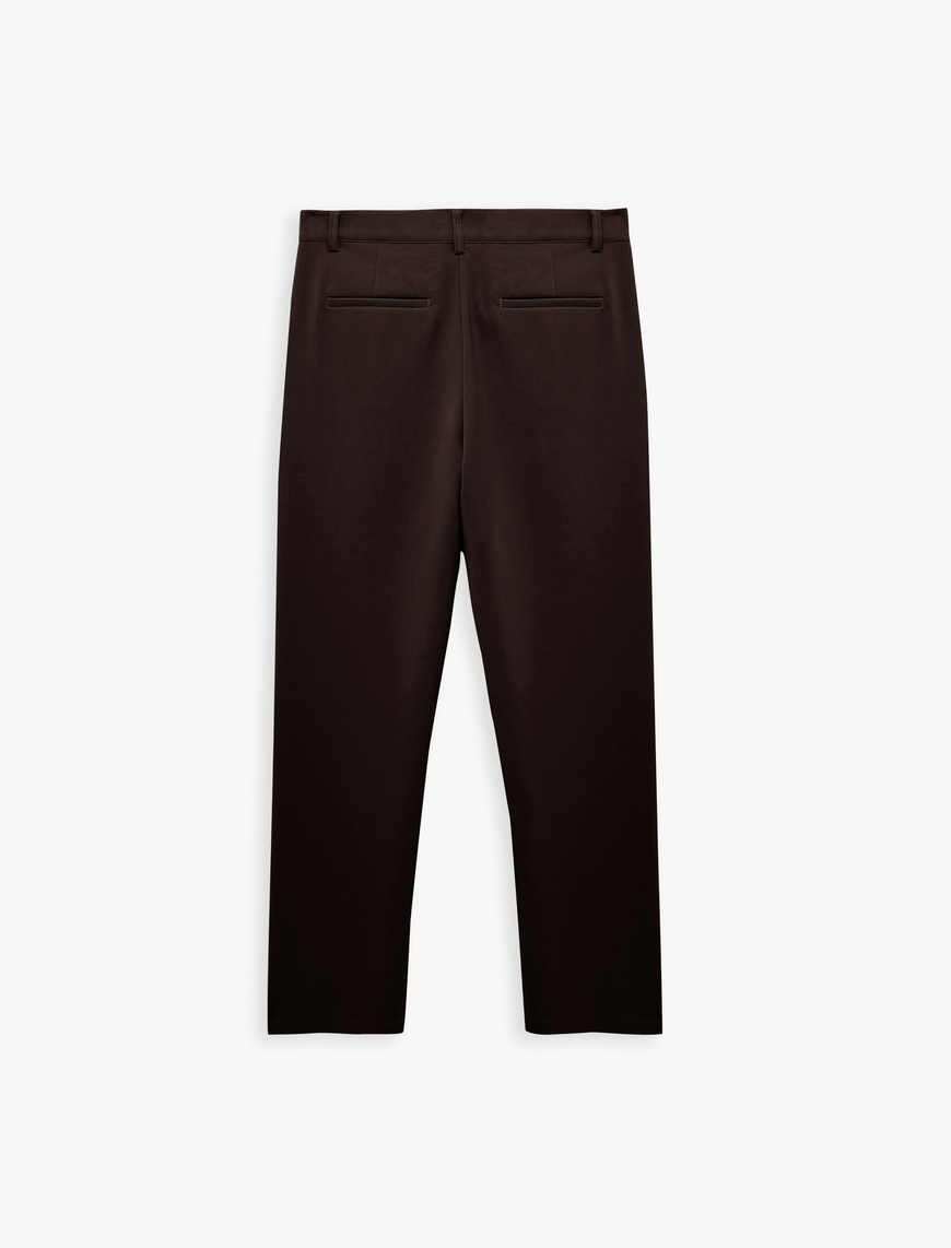   Pileli Oversize Cep Detaylı Kumaş Pantolon