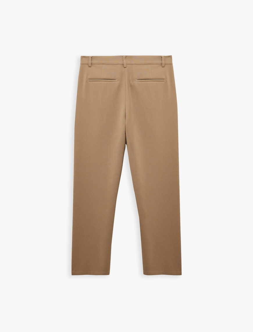   Pileli Oversize Cep Detaylı Kumaş Pantolon