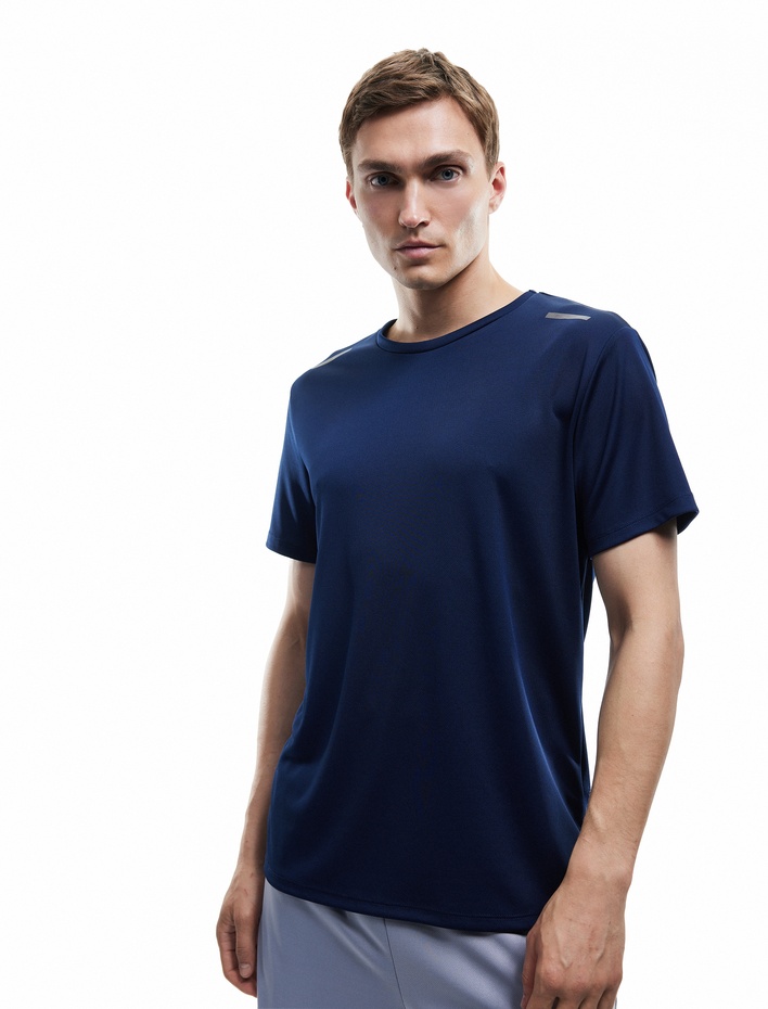  Kısa Kollu Baskılı Regular Fit Bisiklet Yaka Spor Tişört