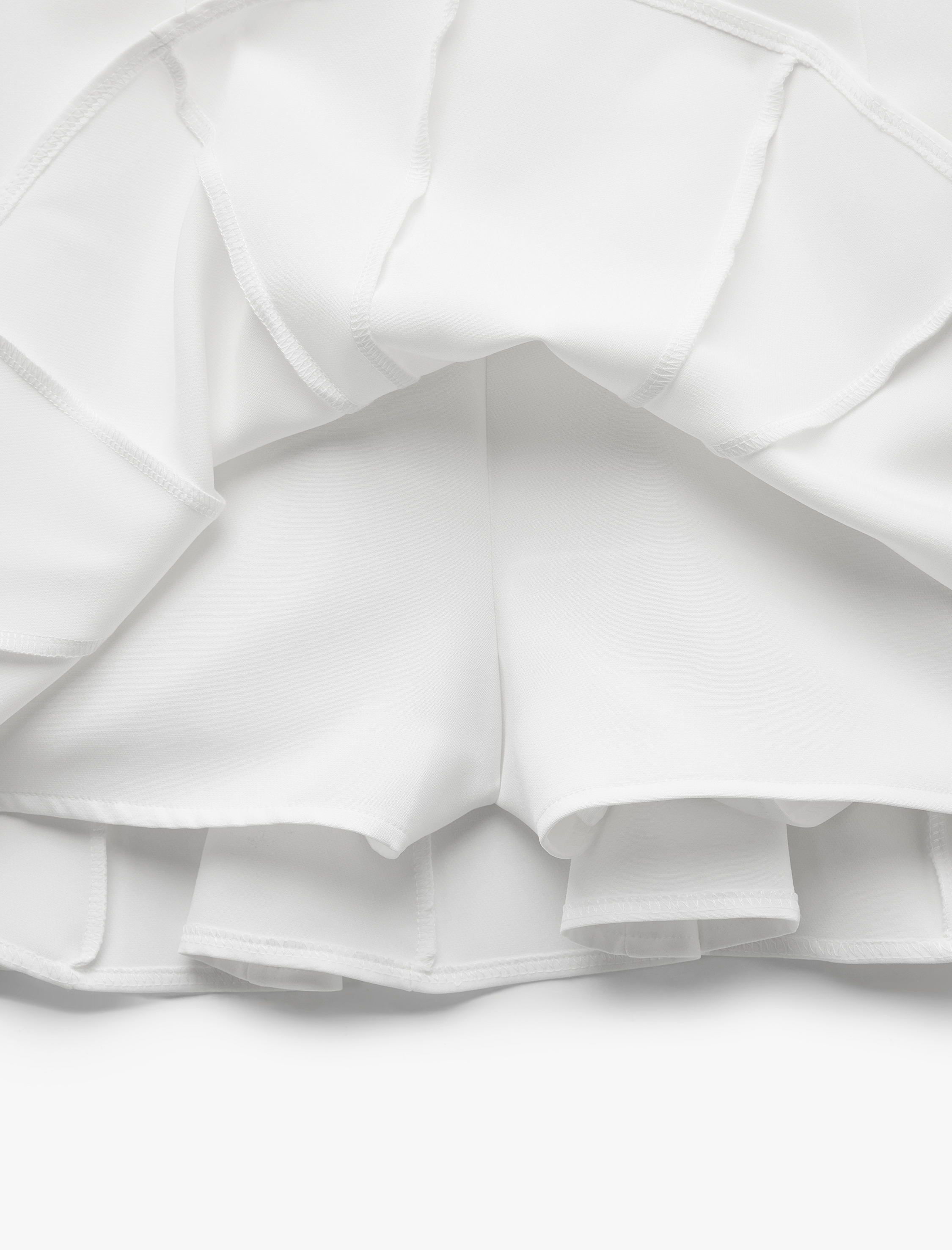   Mini Pileli Katlı Volanlı Şortlu Mini Etek