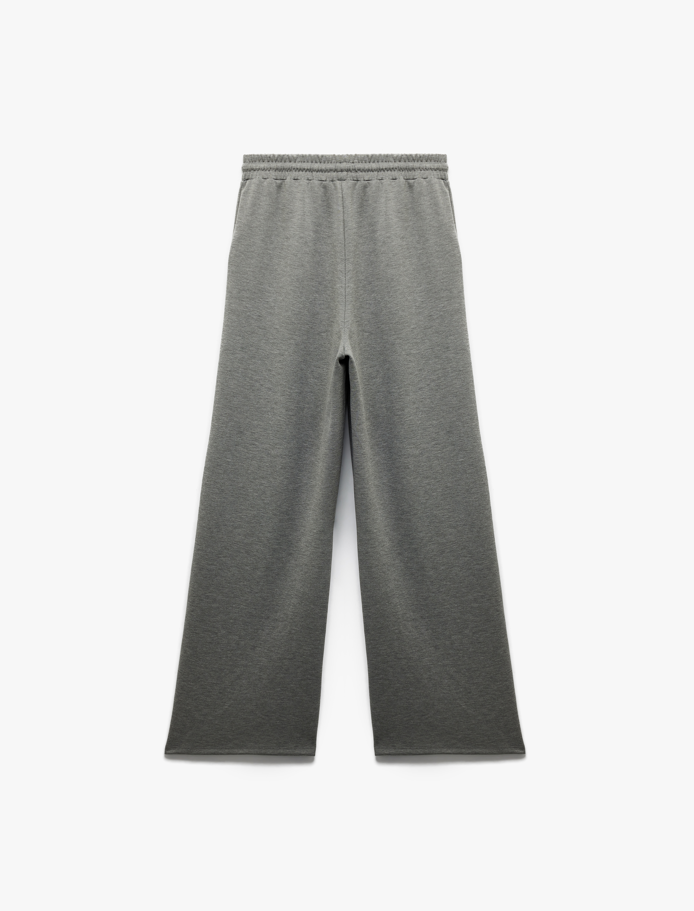   Regular Fit Modal Karışımlı Cepli Beli Bağlamalı Düz Bol Paça Eşofman Altı