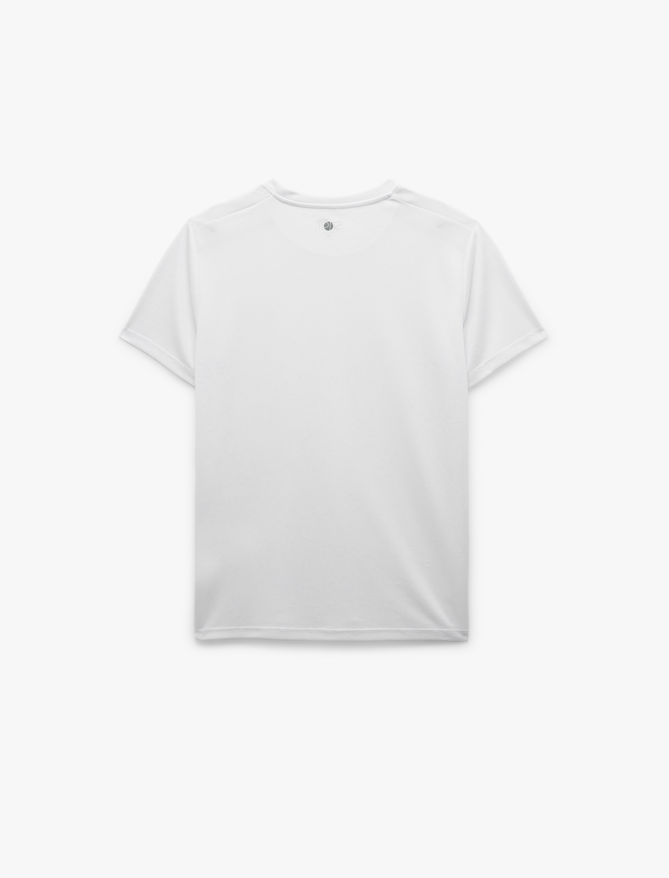   Kısa Kollu Regular Fit Çizgi Detaylı Bisiklet Yaka Spor Tişört