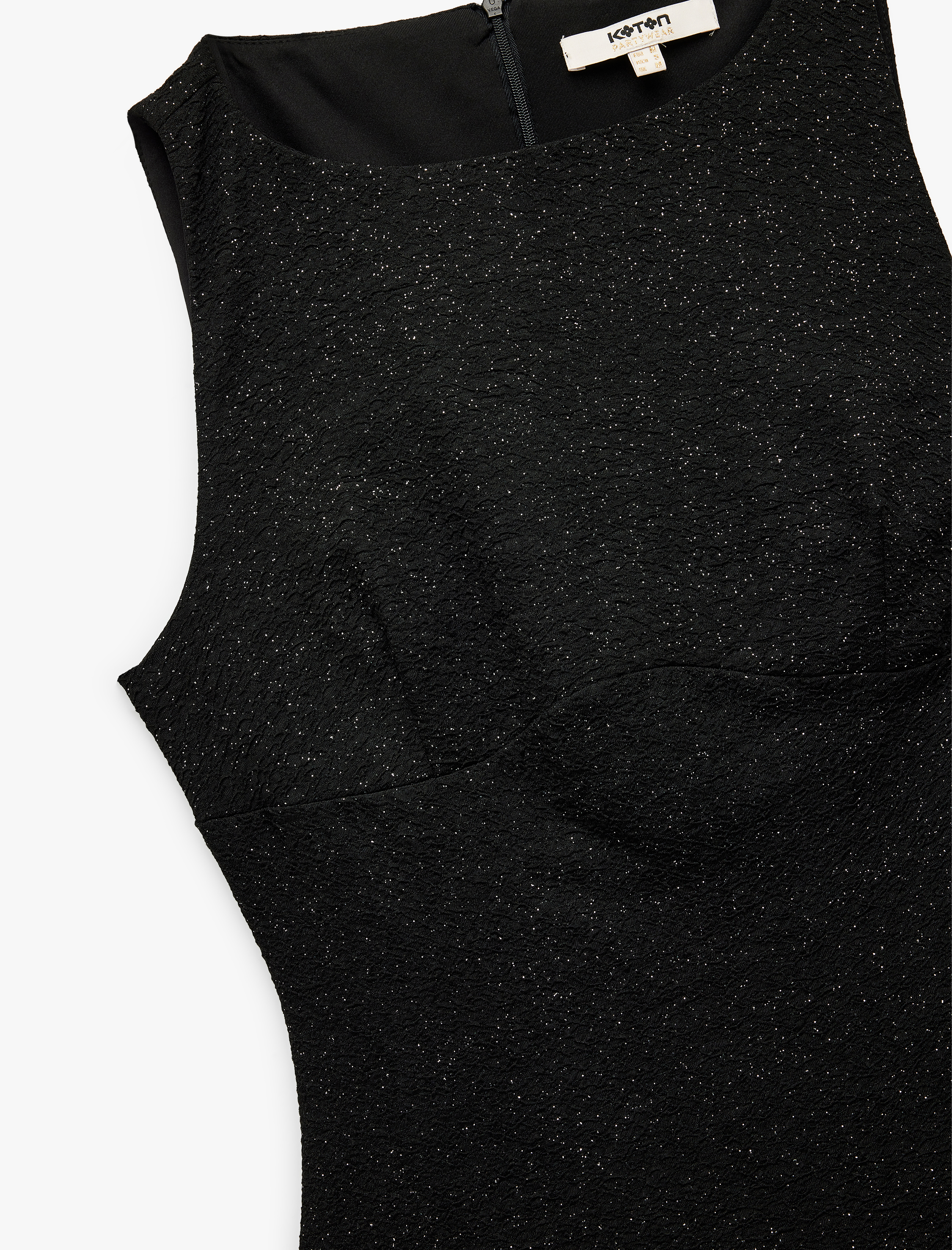   Simli Kolsuz Bisiklet Yaka Volanlı Fiyonklu Mini Abiye Elbise