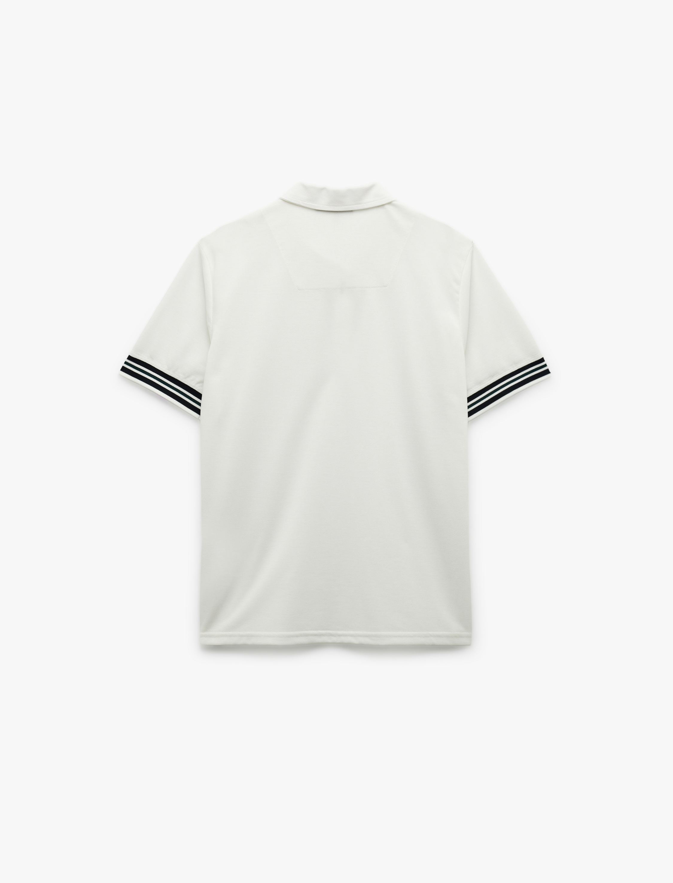   Fermuarlı Çizgi Detaylı Regular Fit Pike Kumaş Kısa Kollu Polo Yaka Tişört