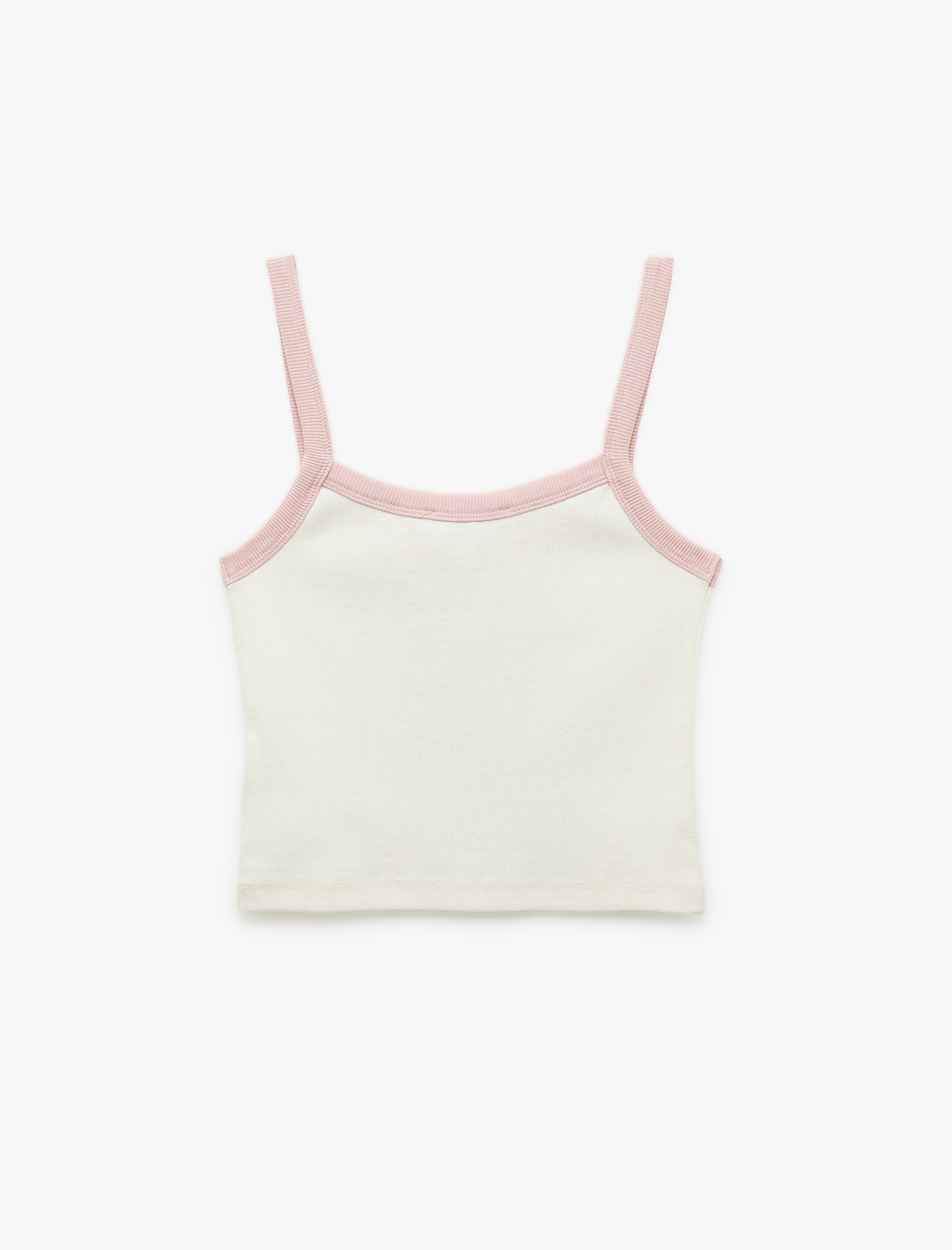   Askılı Çiçek Baskılı Slim Fit Pamuklu Kolsuz Bluz