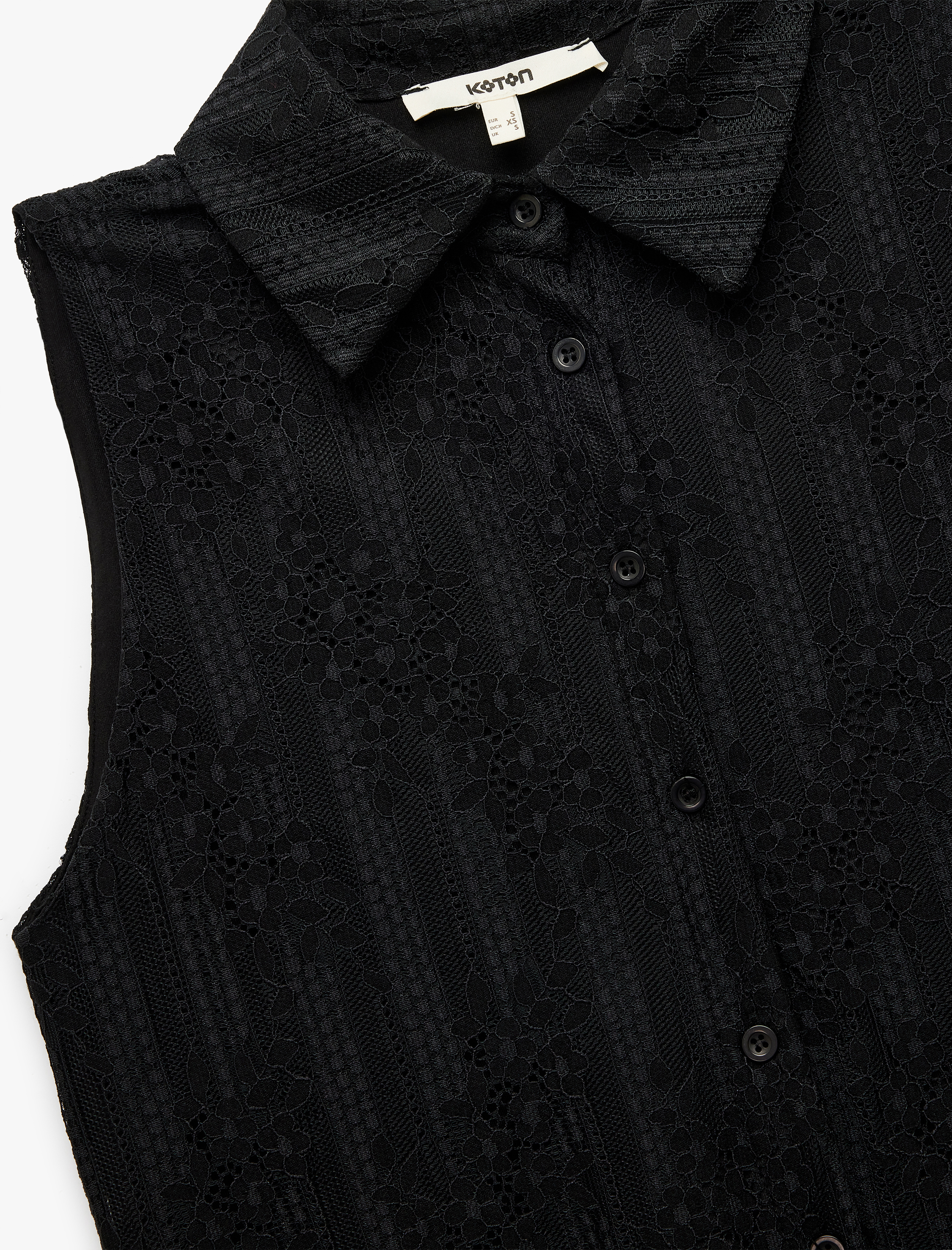   Astarlı Kolsuz Dantel Detaylı Diz Üstü Gömlek Elbise