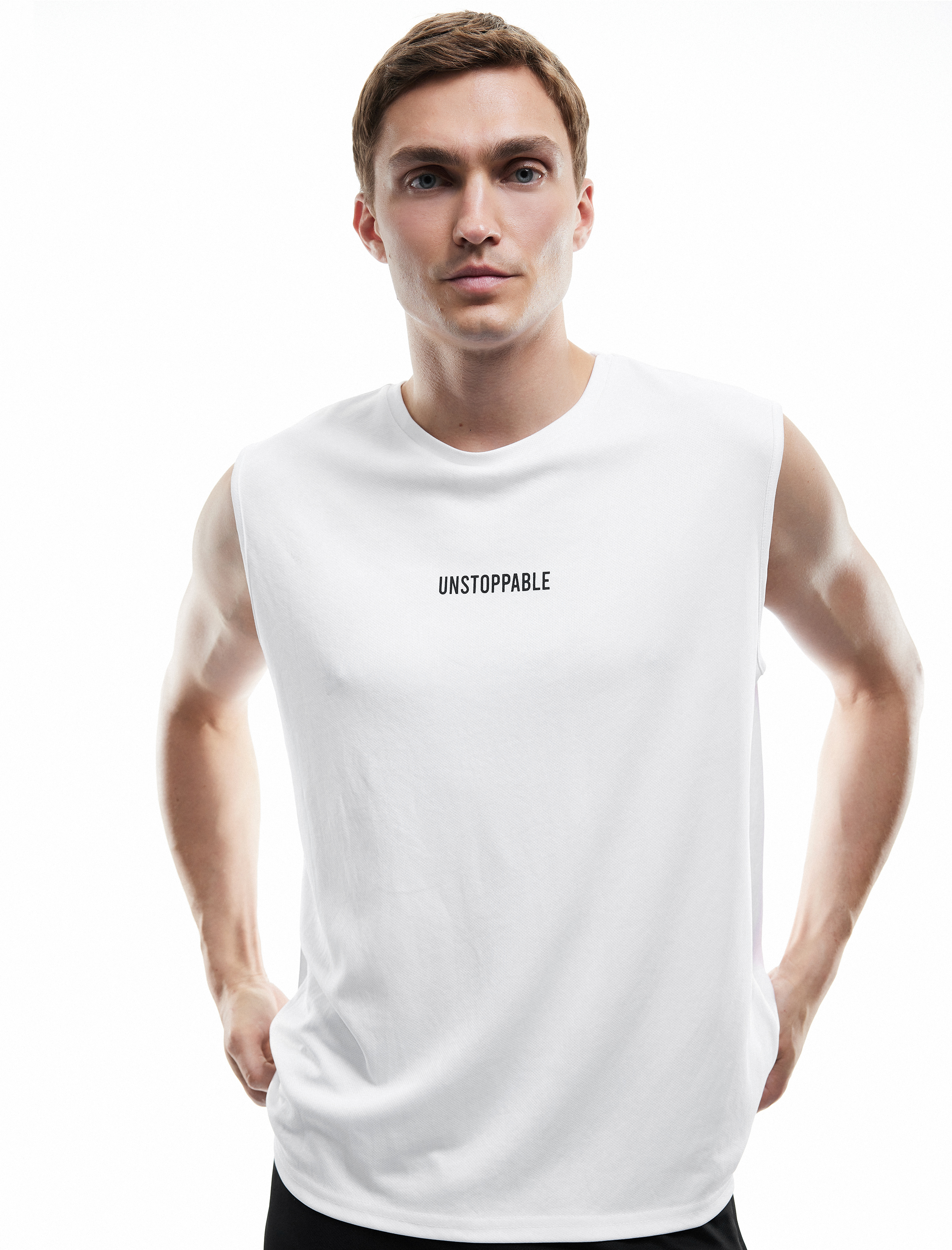   Kolsuz Bisiklet Yaka Oversize Arkası Baskılı Spor Atlet