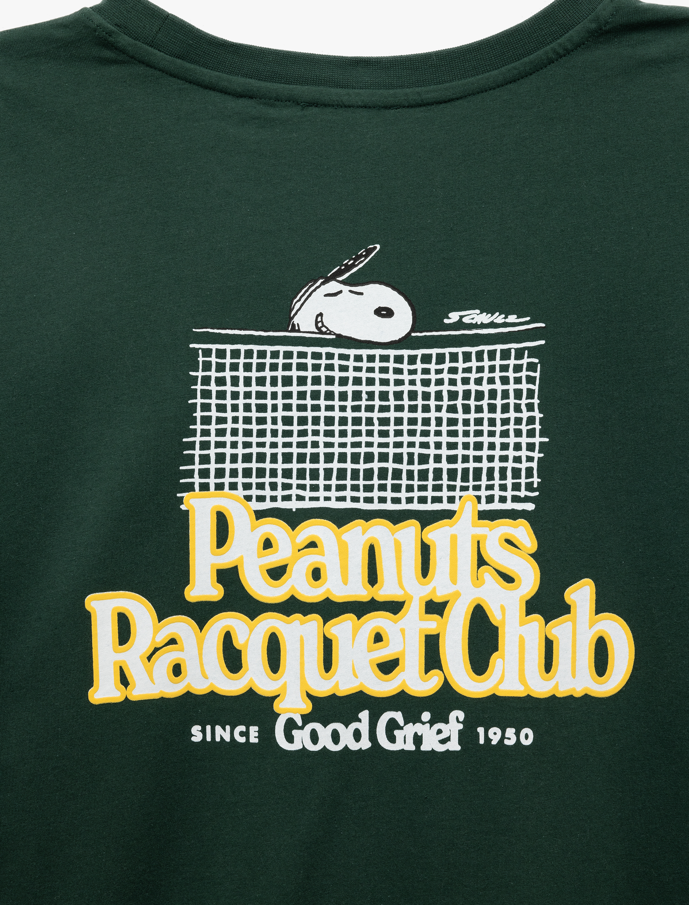   Arkası Baskılı Kısa Kollu Pamuklu Bisiklet Yaka Oversize Lisanslı Snoopy Tişört