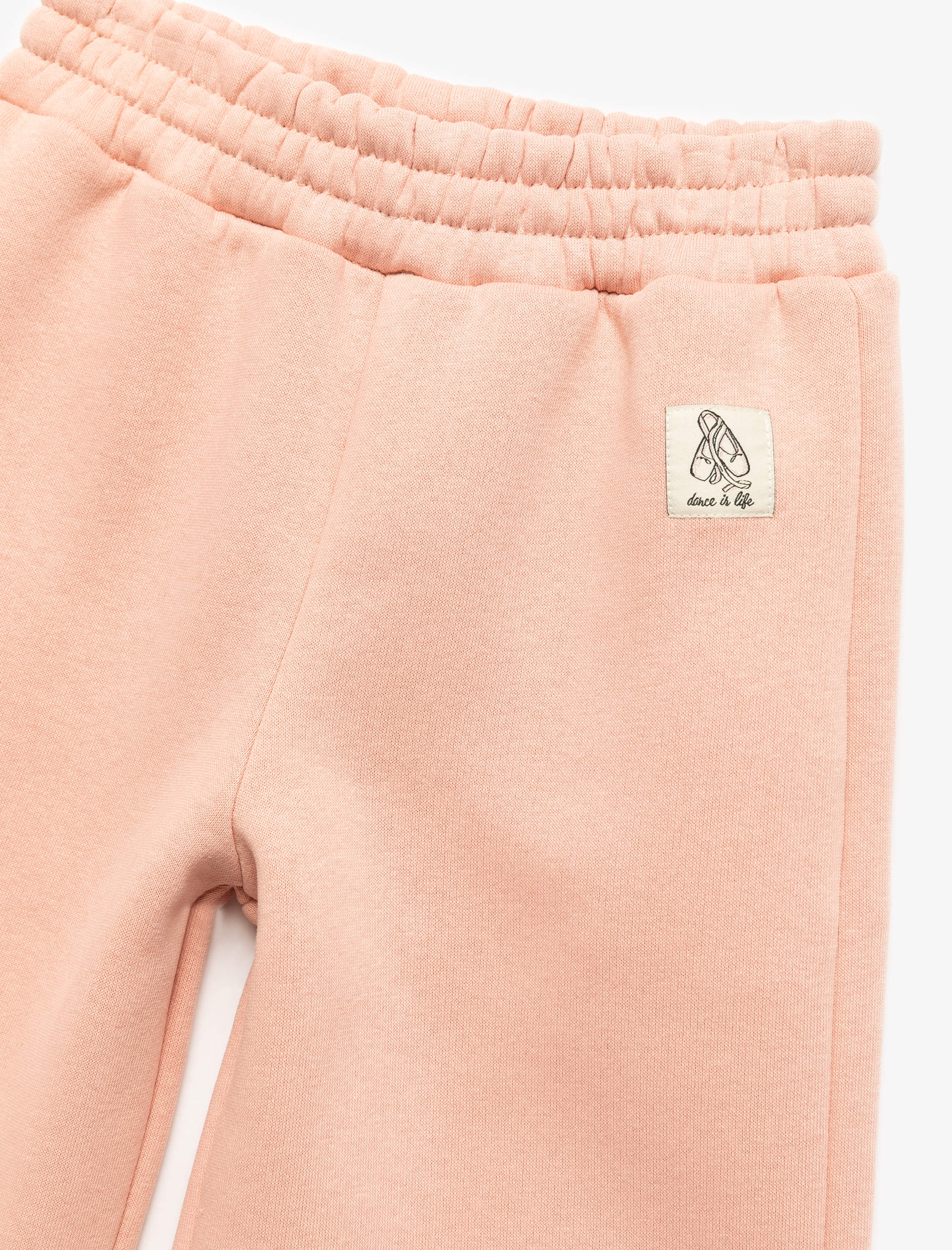  Kız Bebek Beli Lastikli Geniş Paça  Şardonlu Eşofman Altı