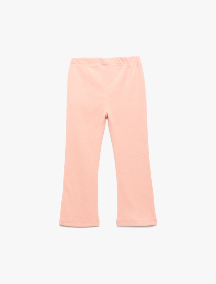 Kız Bebek Pamuklu Ribanalı Basic İspanyol Paça Tayt