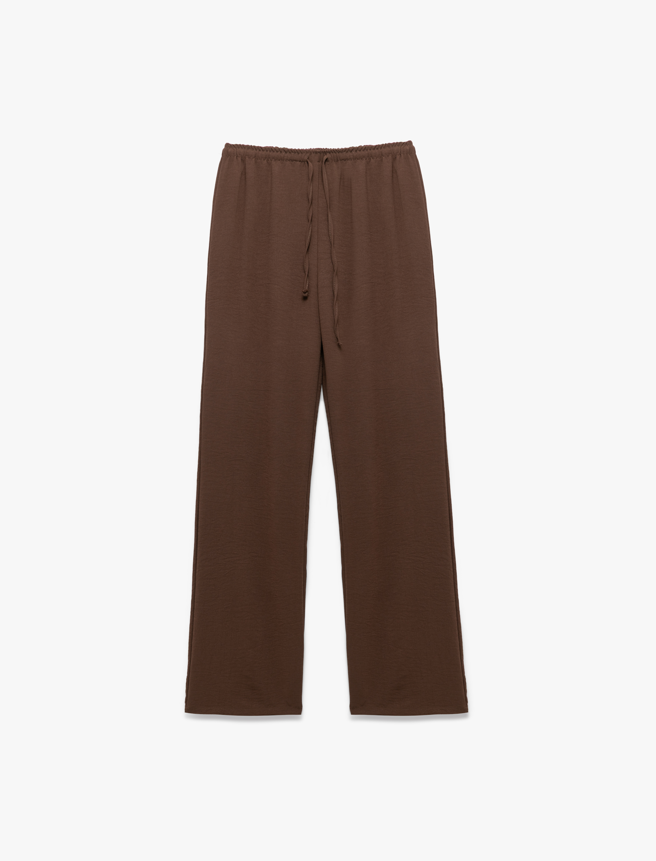   Aerobin Kumaş Geniş Paça Beli Bağcıklı Pantolon