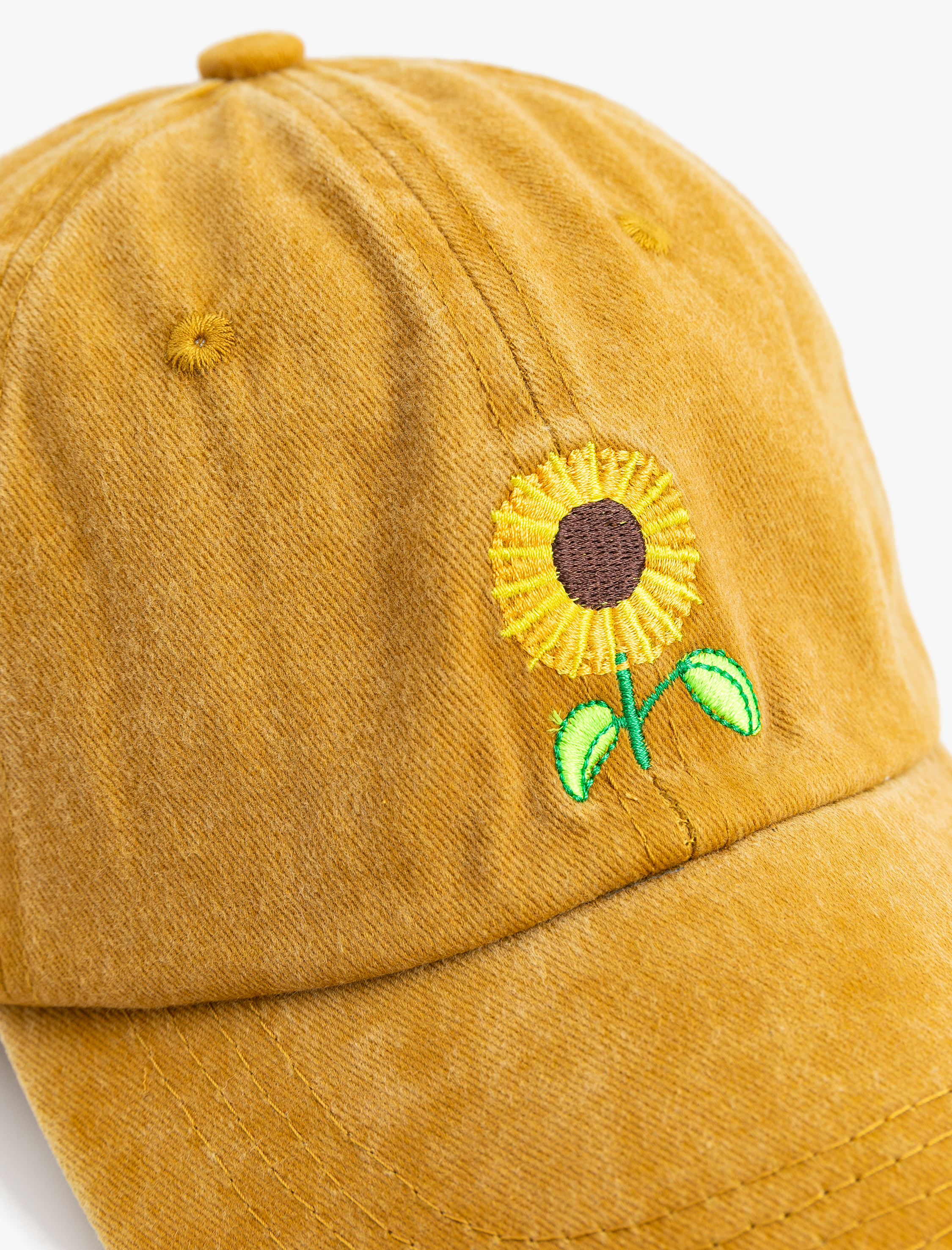  Kadın Pamuklu Ay Çiçeği Nakış İşlemeli Kep Şapka