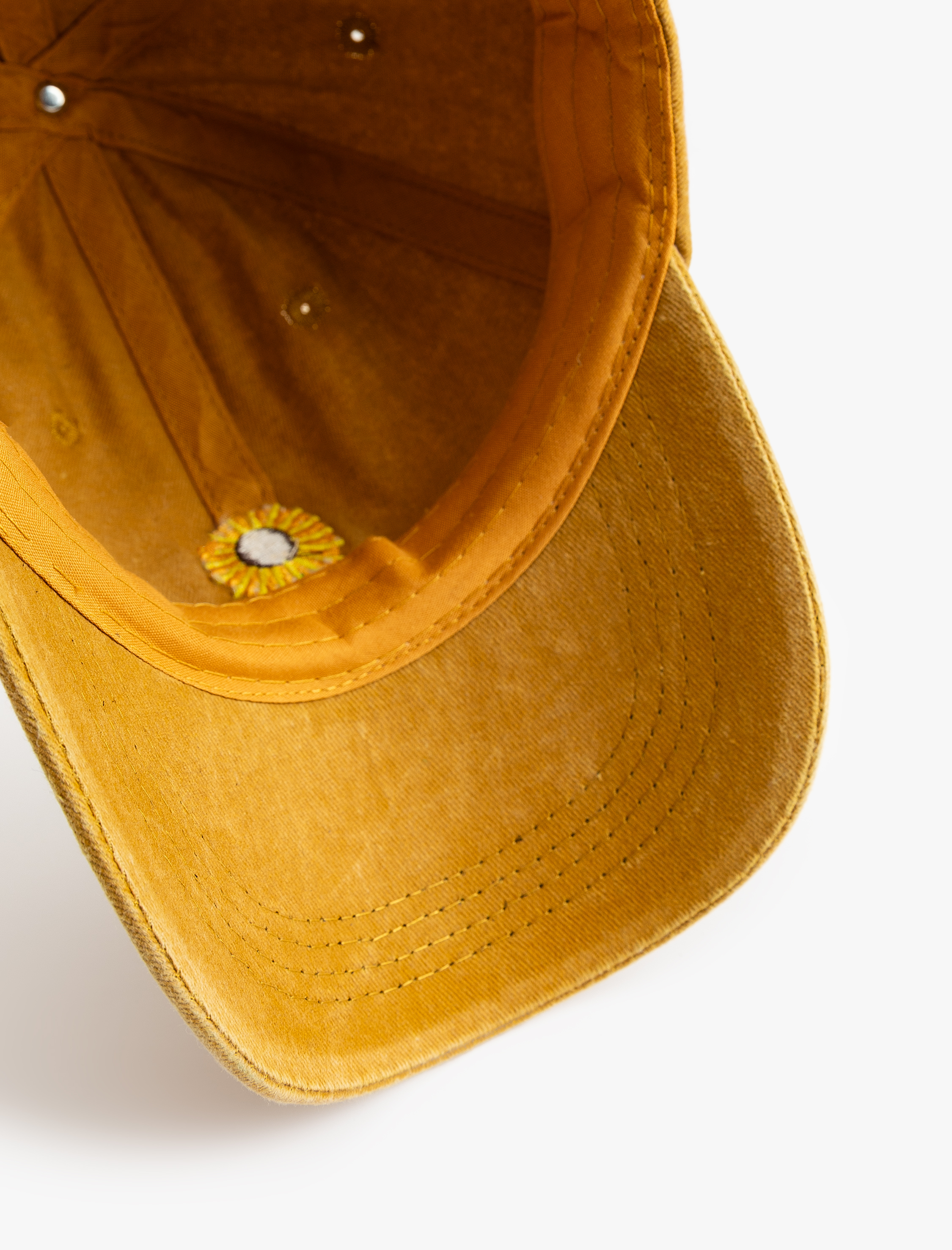  Kadın Pamuklu Ay Çiçeği Nakış İşlemeli Kep Şapka