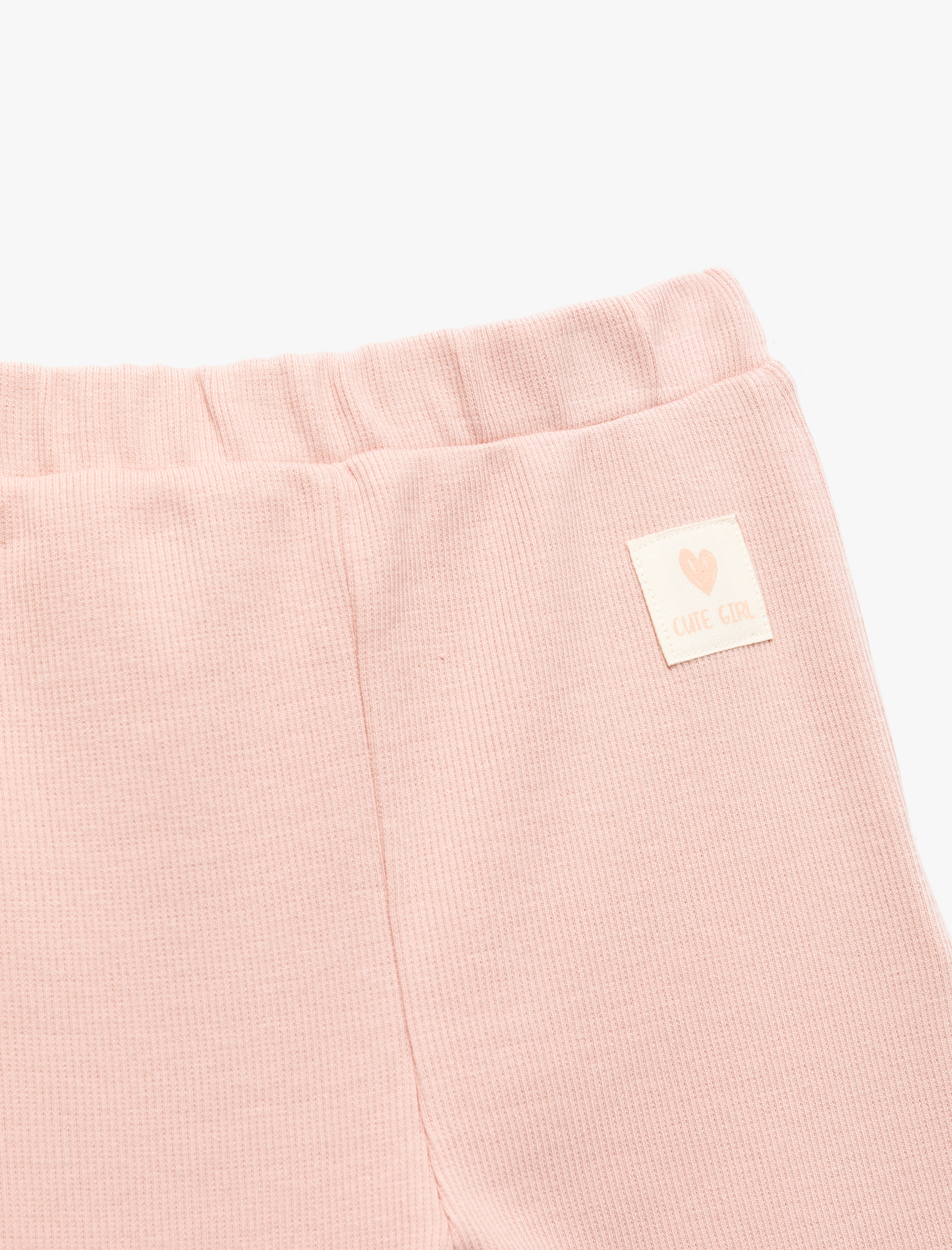  Kız Bebek Pamuklu Ribanalı Beli Lastikli Basic Tayt