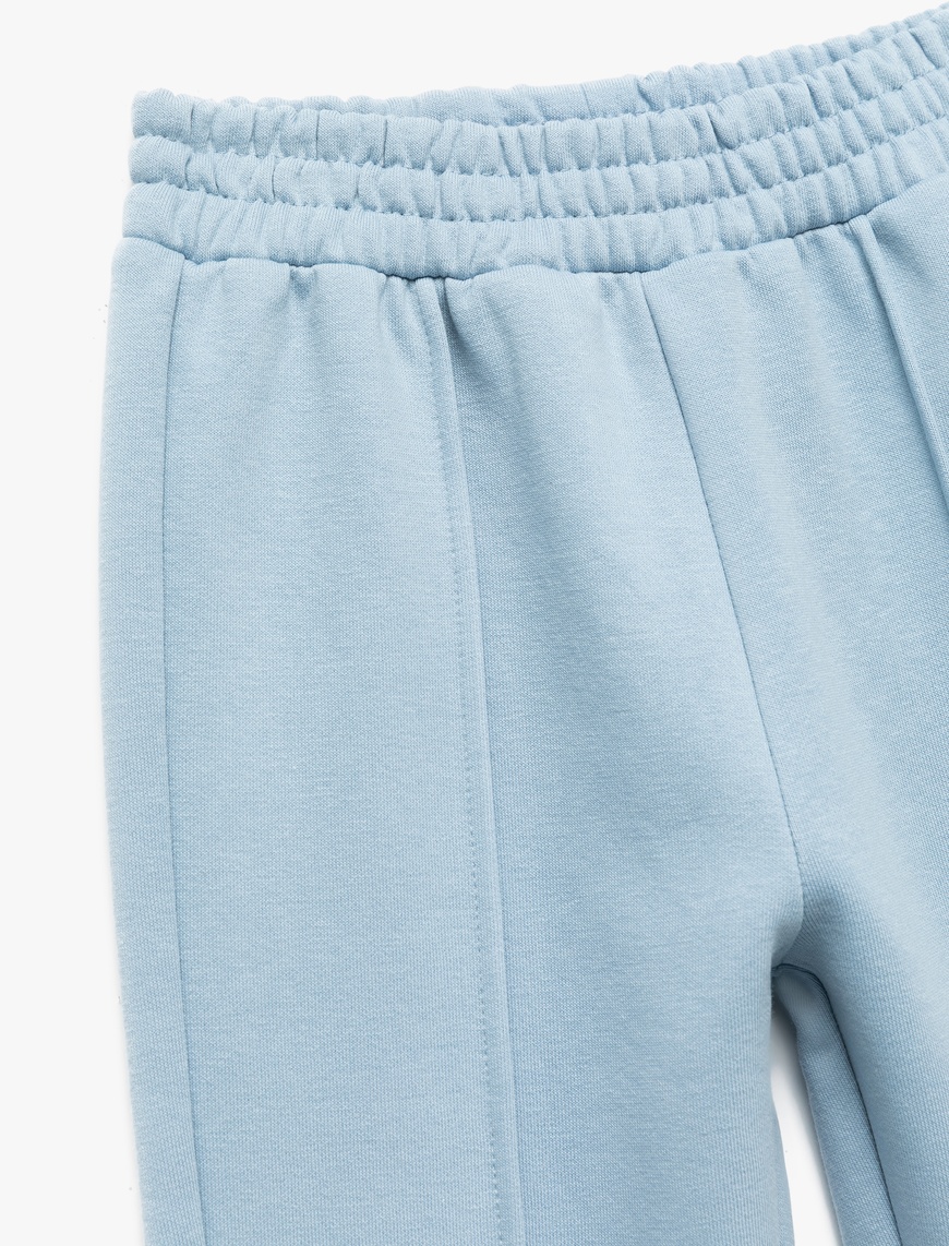  Kız Çocuk Beli Lastikli Şardonlu Jogger Eşofman Altı