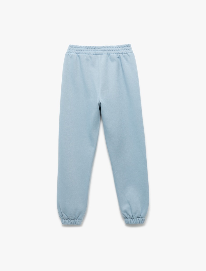 Kız Çocuk Beli Lastikli Şardonlu Basic Jogger Eşofman Altı