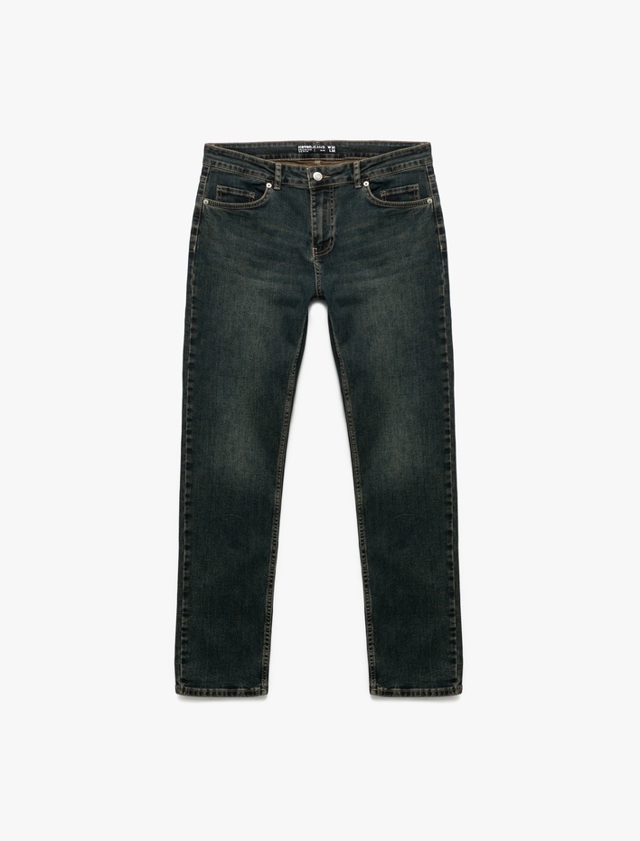  Pamuklu Normal Bel Slim Fit Jean Pantolon - Brad Jean