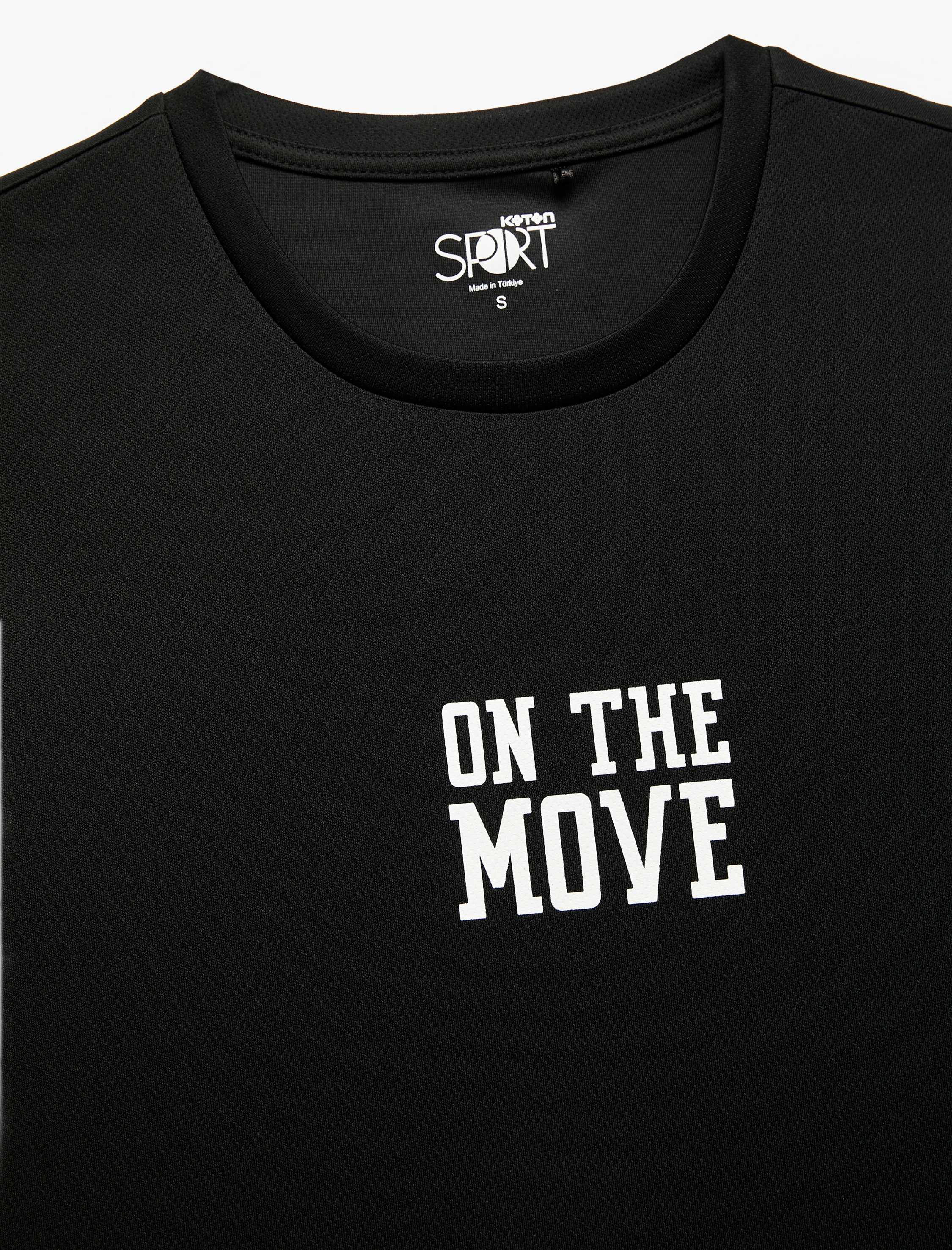   Kısa Kollu Bisiklet Yaka Rahat Kesim Baskılı Spor Tişört