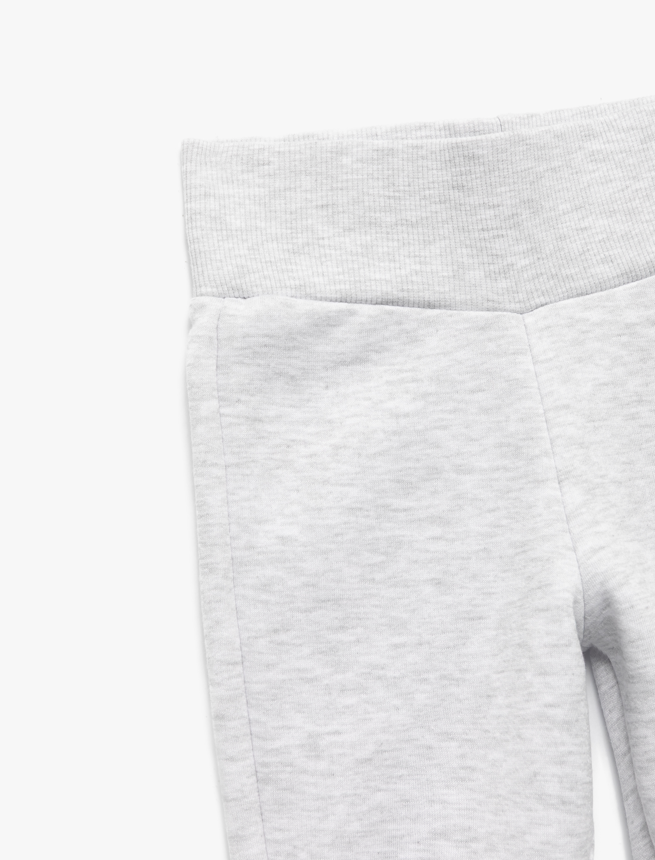  Kız Çocuk Beli Lastikli Şardonlu Basic İspanyol Paça Pantolon