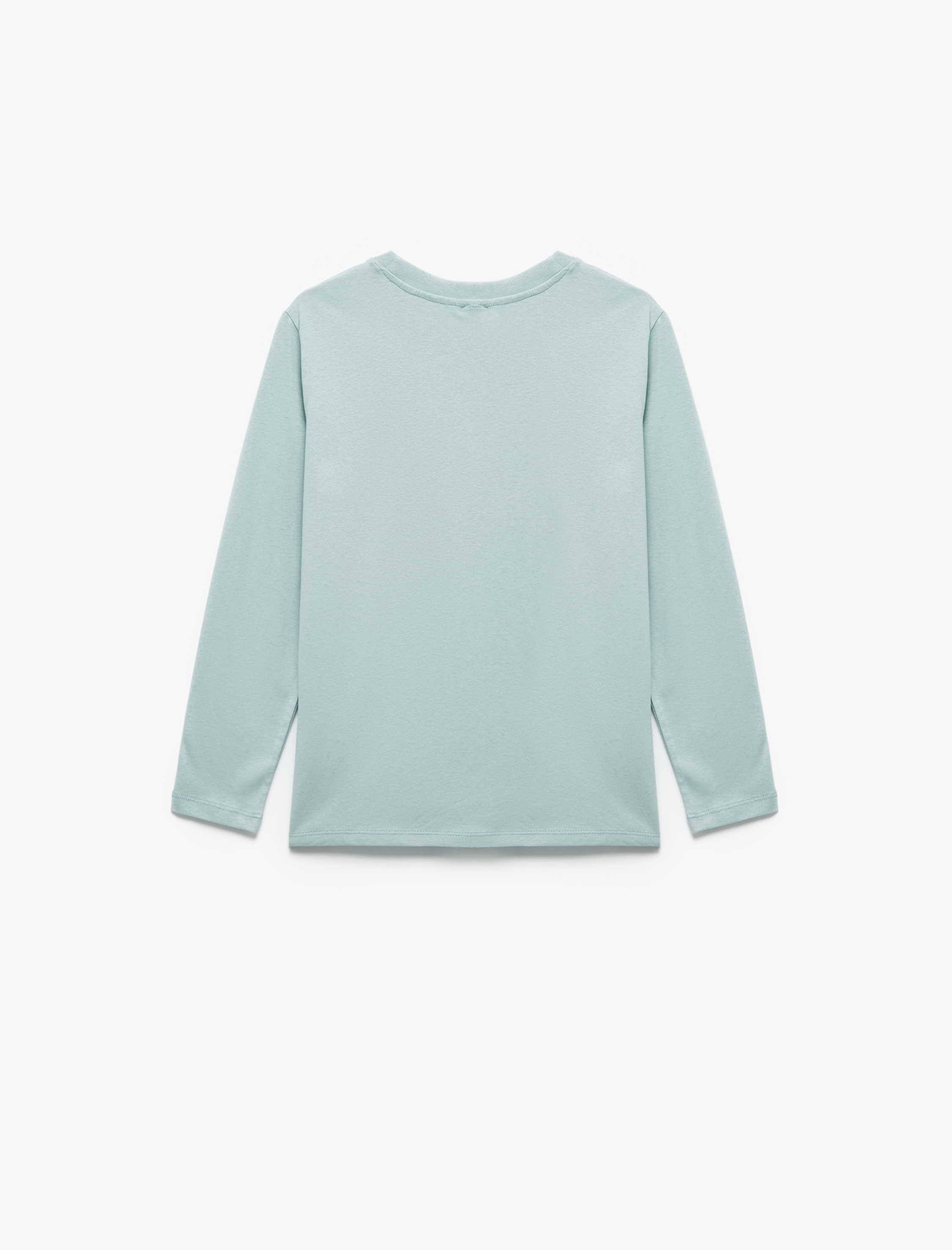  Erkek Çocuk Baskılı Uzun Kollu Bisiklet Yaka Pamuklu Tişört