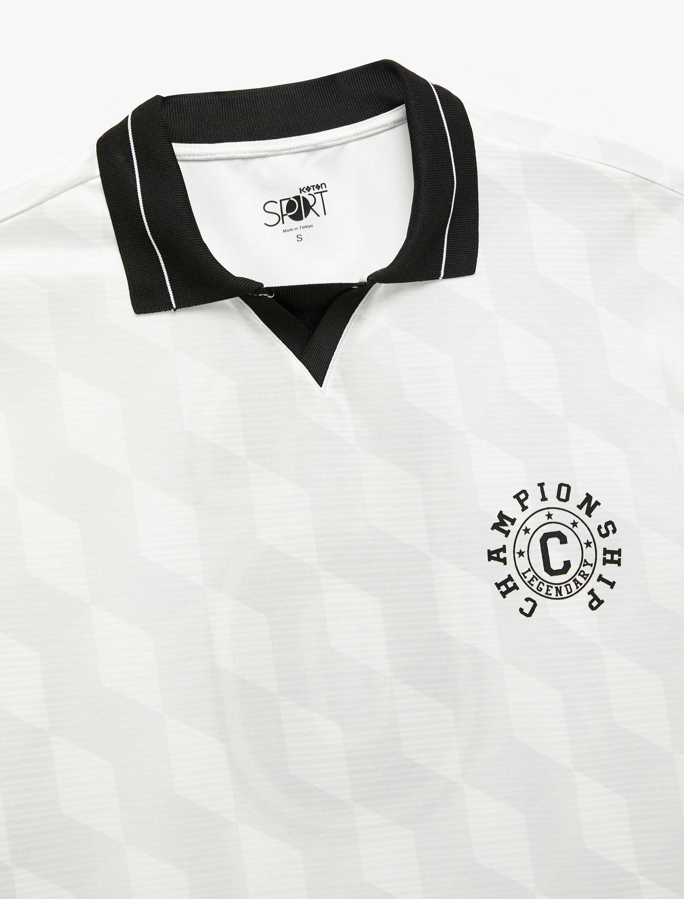   Oversize Kısa Kollu Polo Yaka Arkası Baskılı Spor Tişört